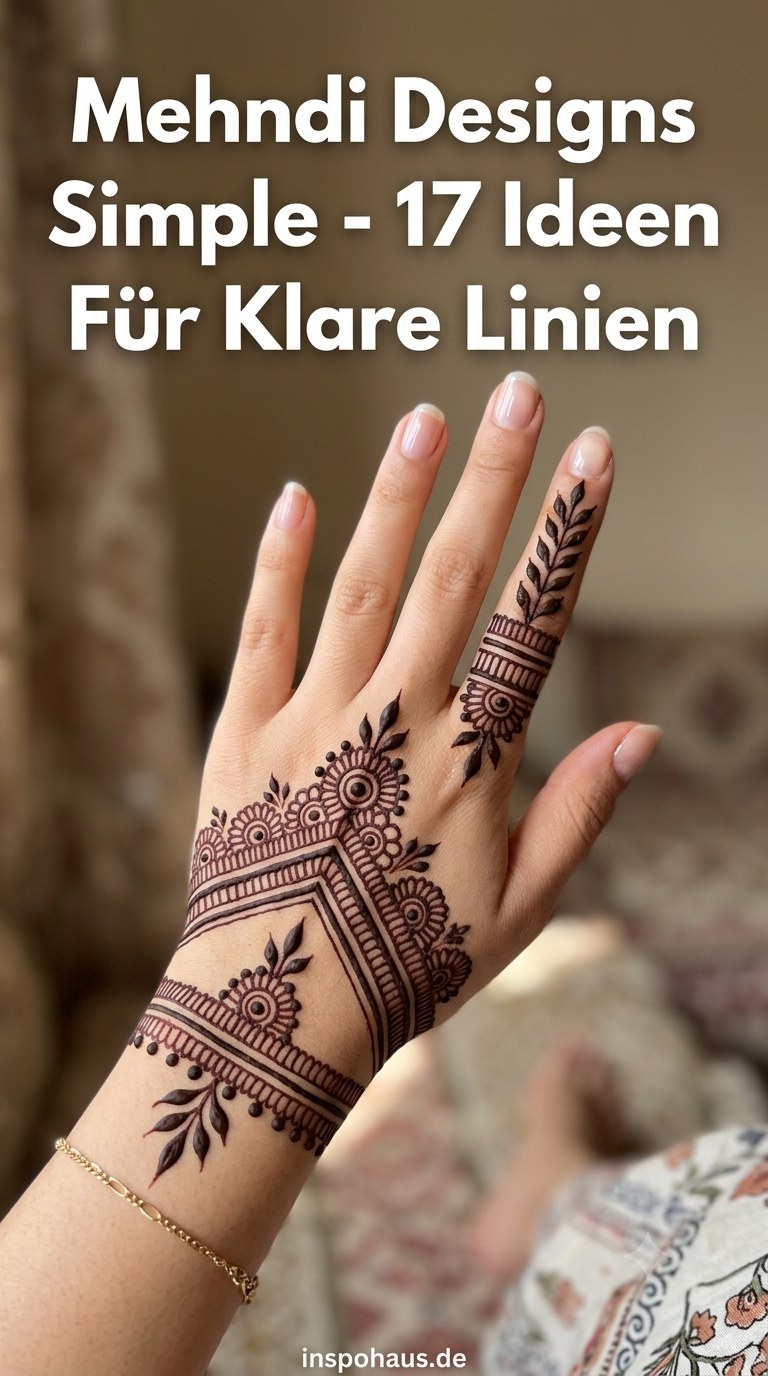 Mehndi Designs Simple - 17 Ideen Für Klare Linien