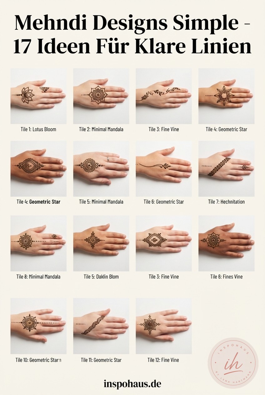 Mehndi Designs Simple - 17 Ideen Für Klare Linien