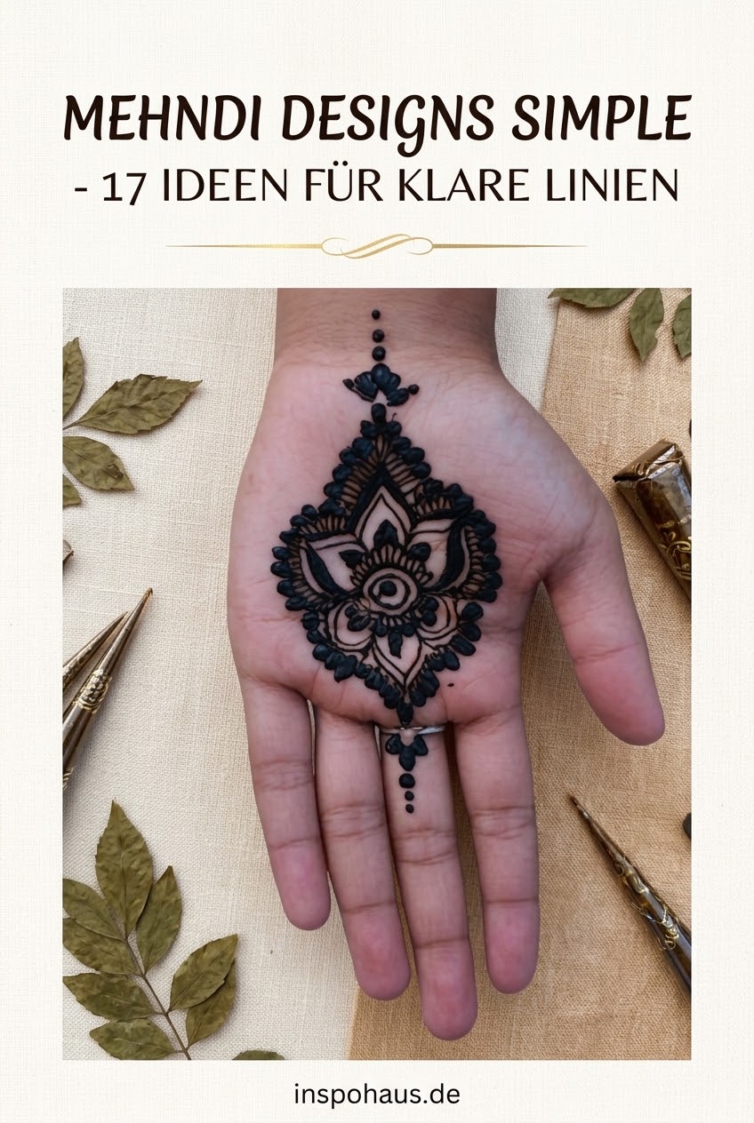 Mehndi Designs Simple - 17 Ideen Für Klare Linien