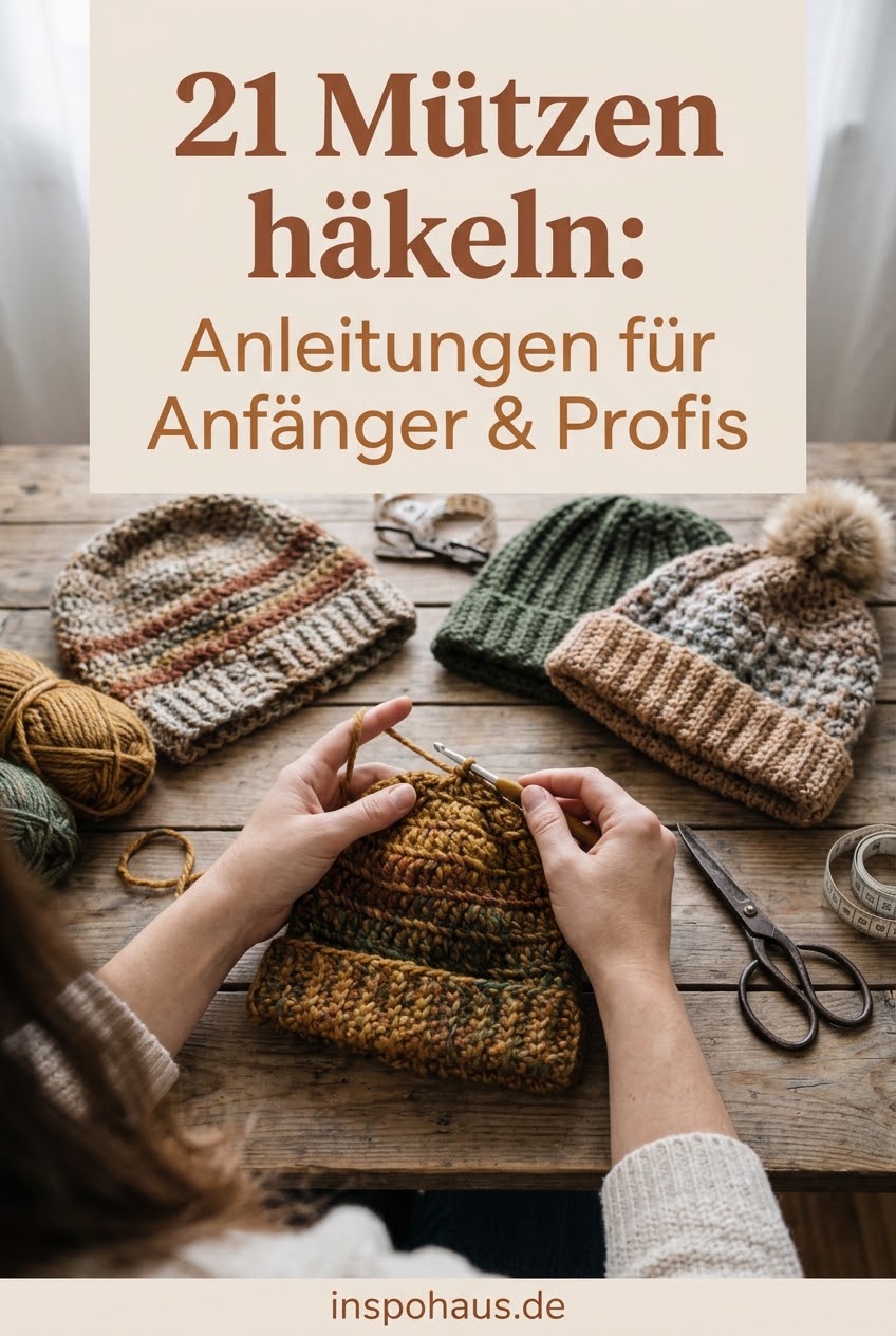 21 Mützen häkeln: Anleitungen für Anfänger & Profis
