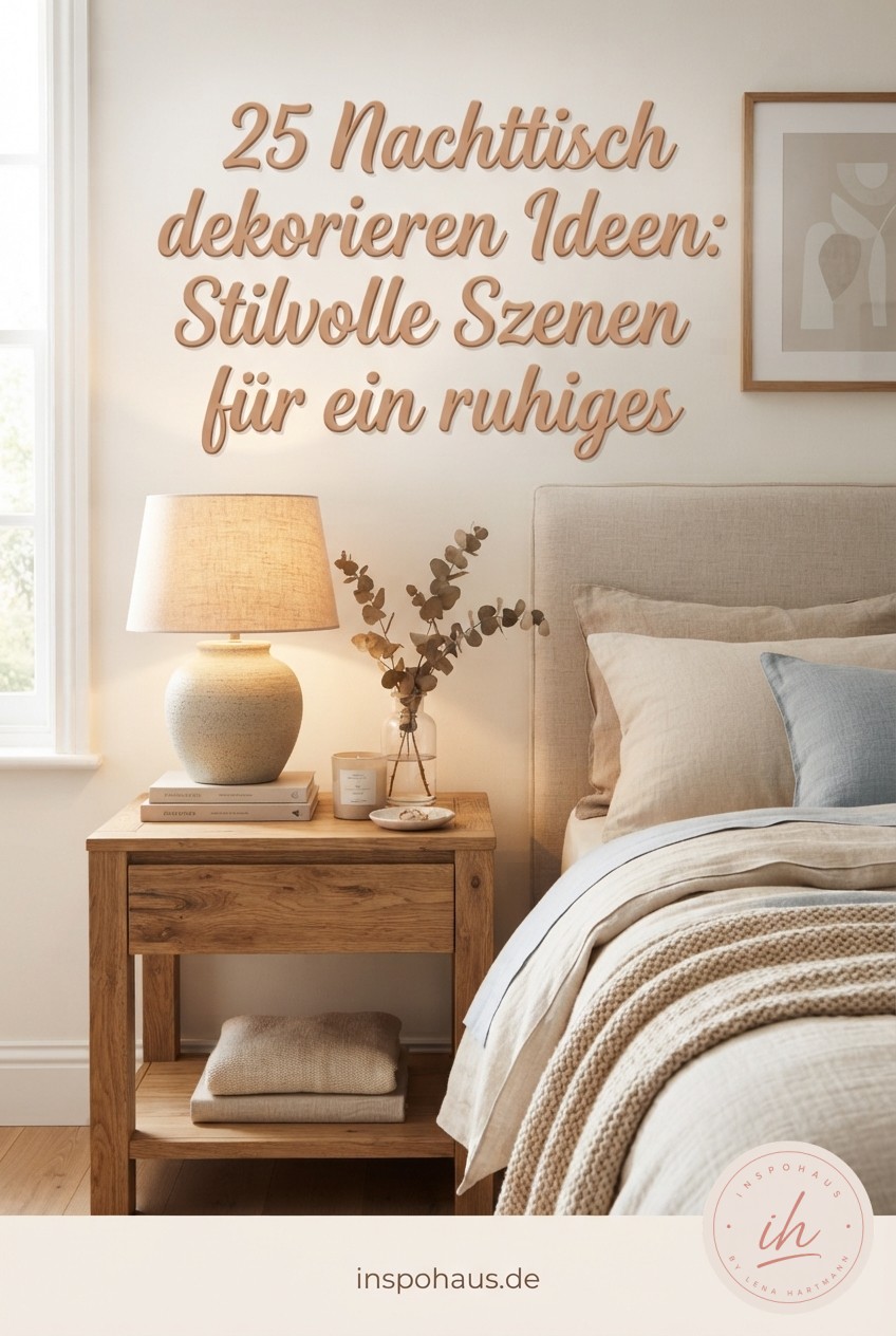 25 Nachttisch dekorieren Ideen: Stilvolle Szenen für ein ruhiges Schlafzimmer