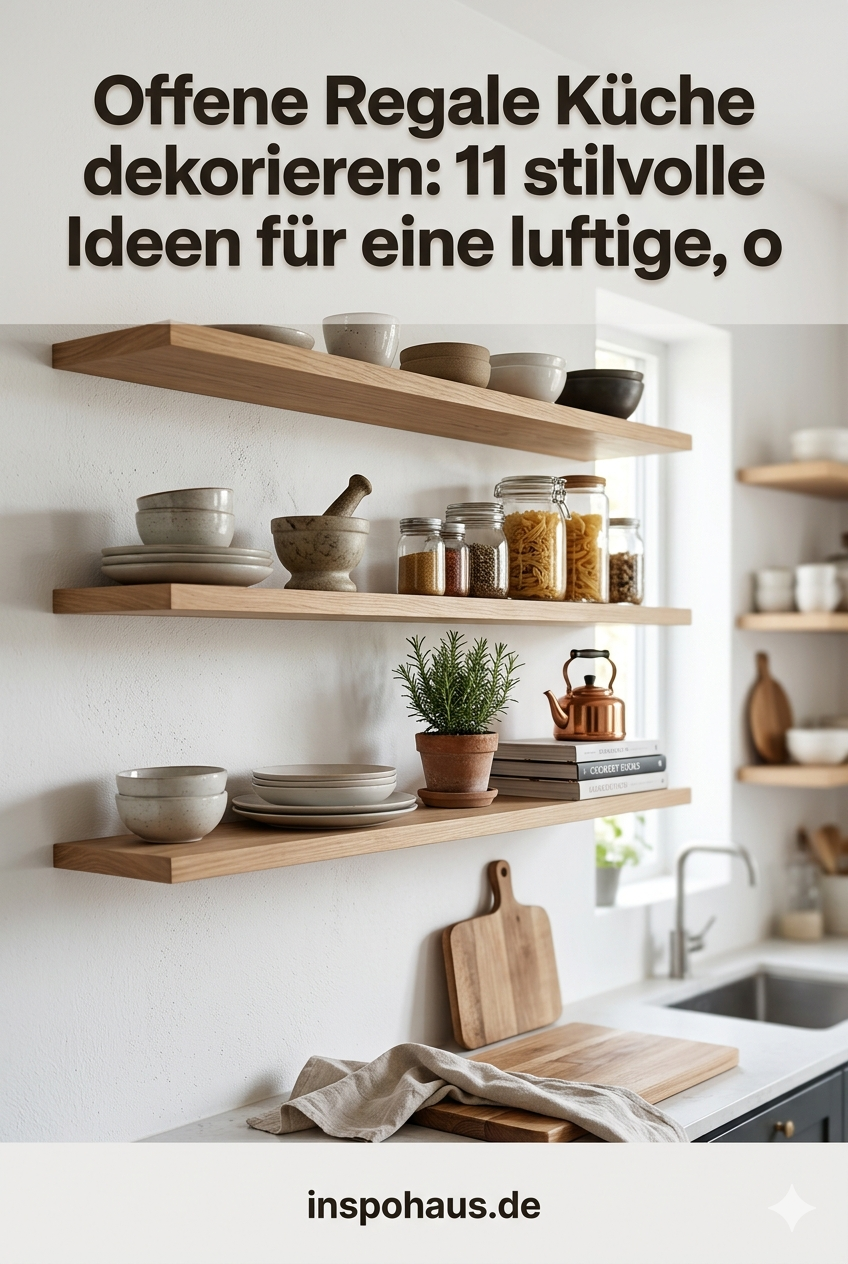 Offene Regale Küche dekorieren: 11 stilvolle Ideen für eine luftige, ordentliche Optik