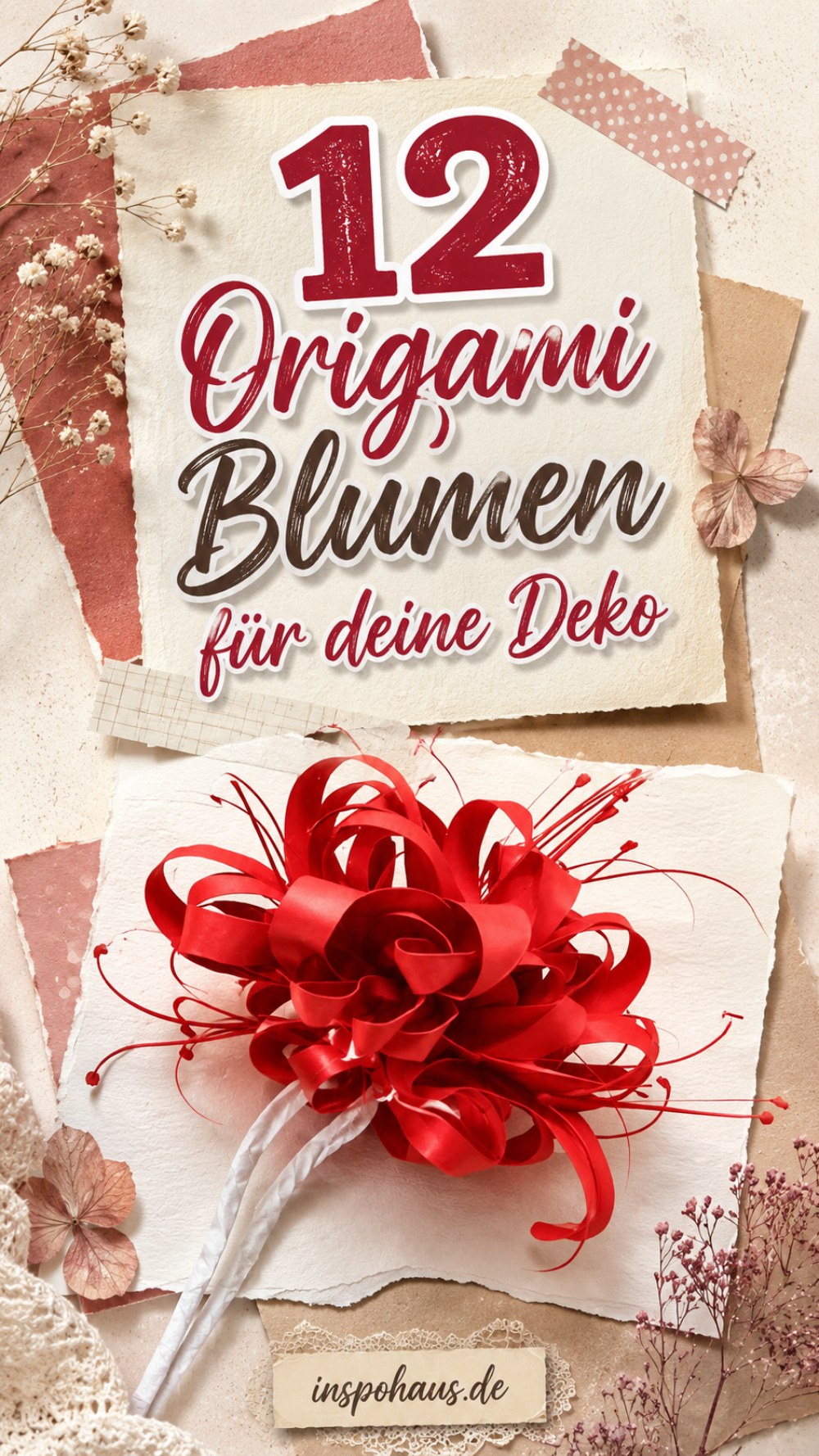 12 Origami Blumen für deine Deko