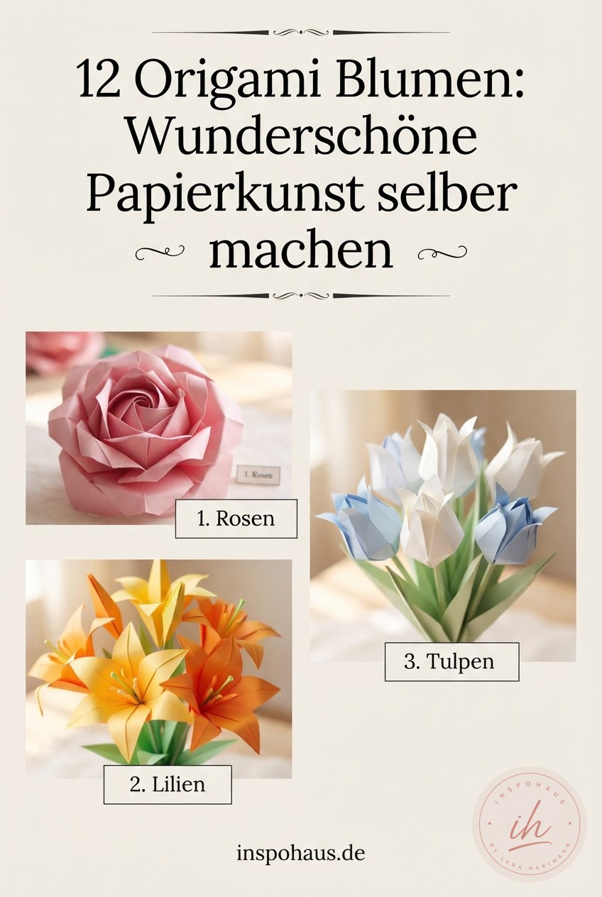 12 Origami Blumen: Wunderschöne Papierkunst selber machen