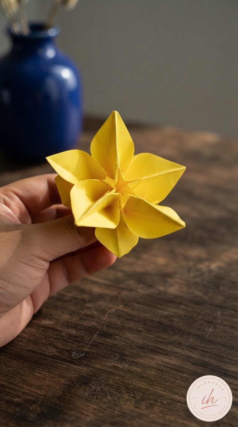 Zauberhafte Origami Blumen aus Papier
