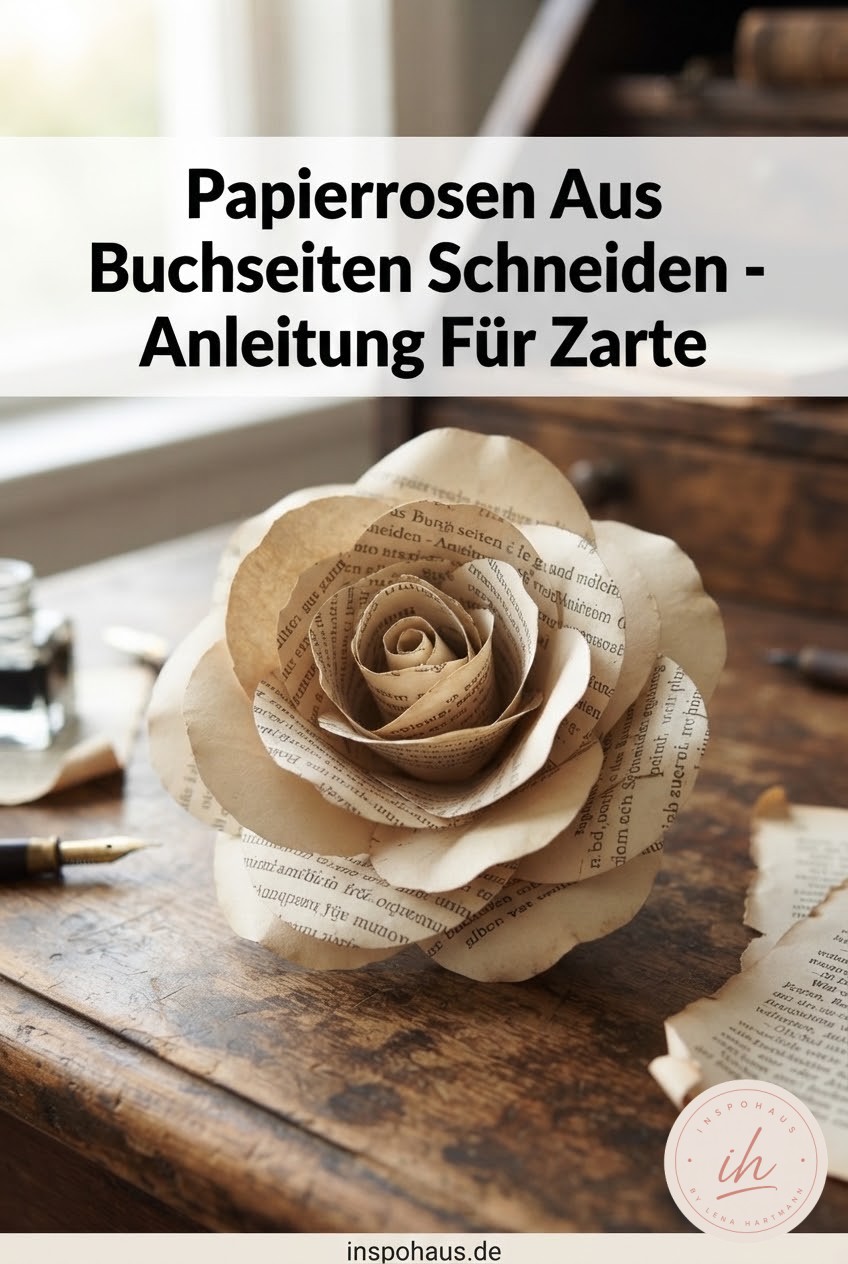 Papierrosen Aus Buchseiten Schneiden - Anleitung Für Zarte