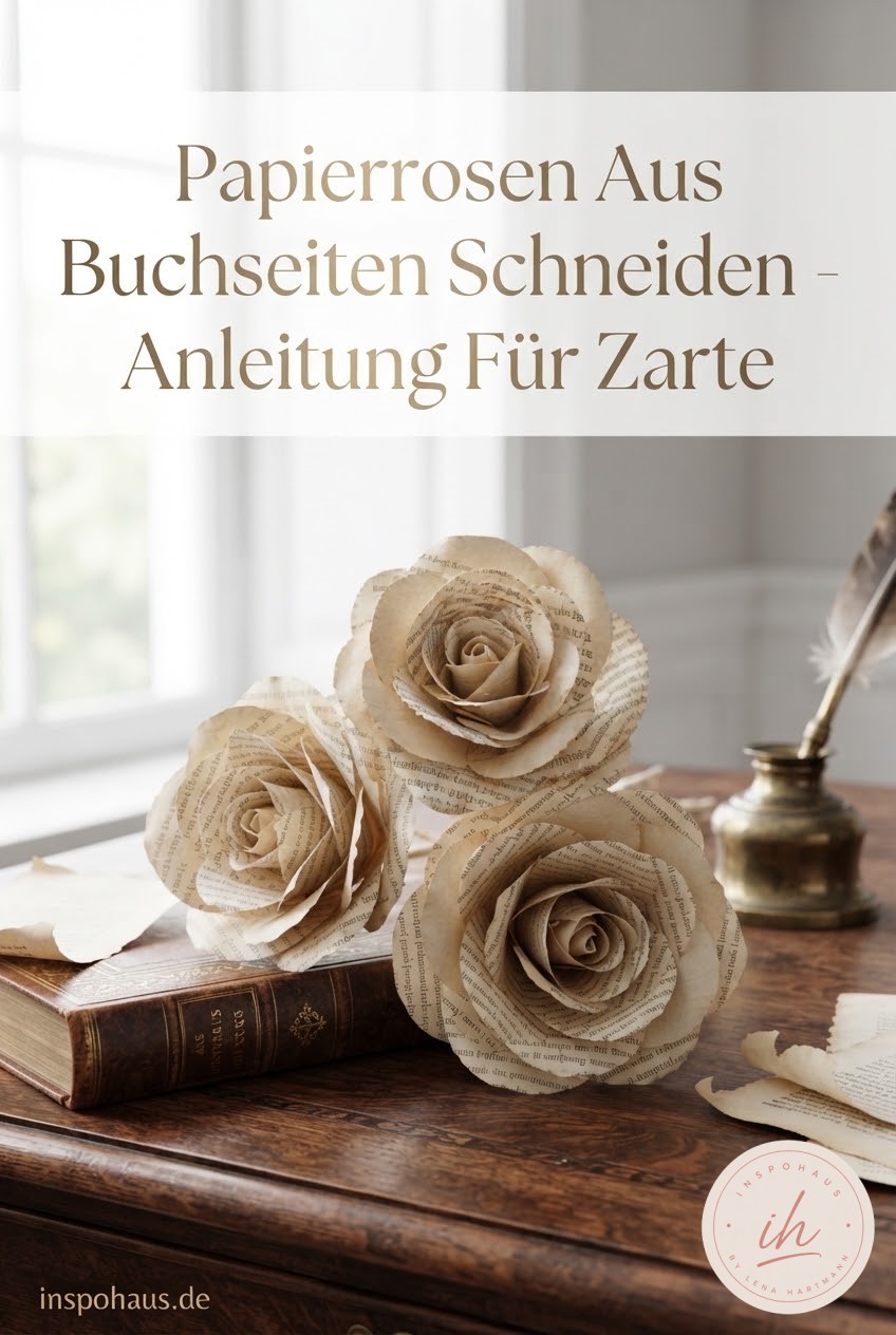 Papierrosen Aus Buchseiten Schneiden - Anleitung Für Zarte