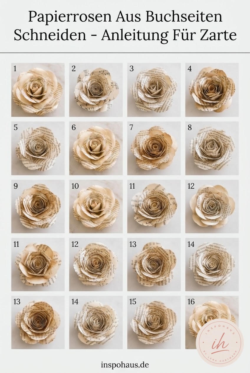 Papierrosen Aus Buchseiten Schneiden - Anleitung Für Zarte