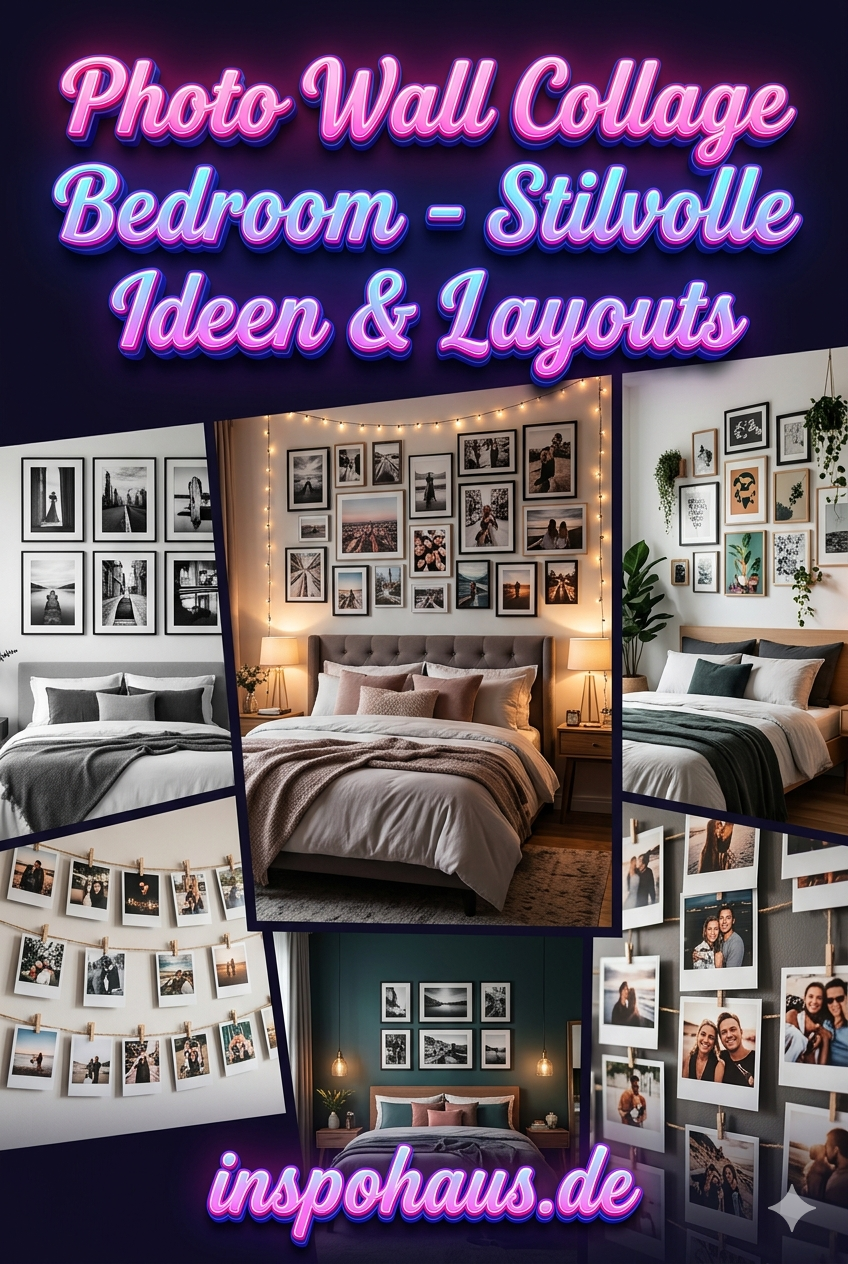 Photo Wall Collage Bedroom - Stilvolle Ideen & Layouts