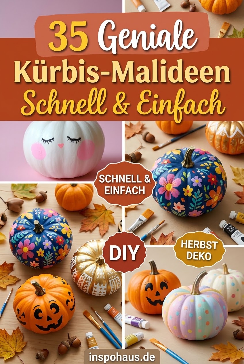 35 Geniale Kürbis-Malideen Schnell & Einfach
