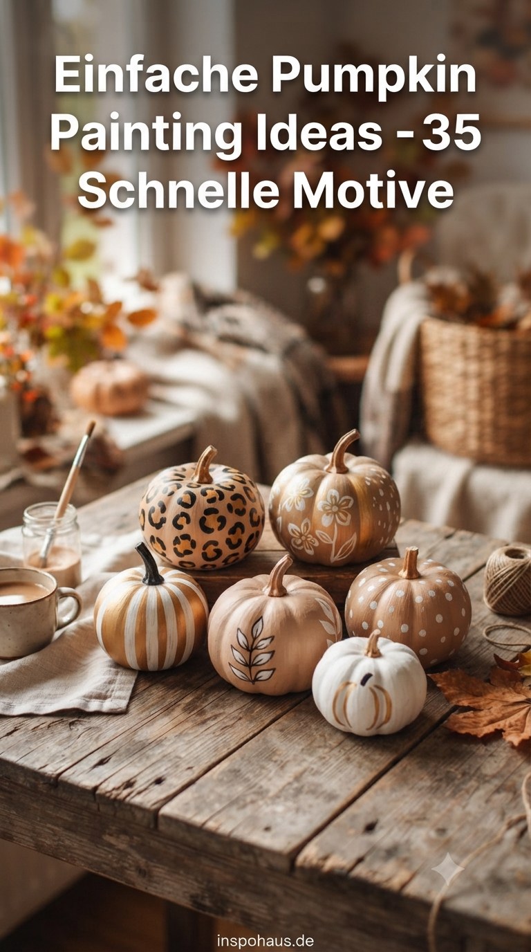 Einfache Pumpkin Painting Ideas - 35 Schnelle Motive