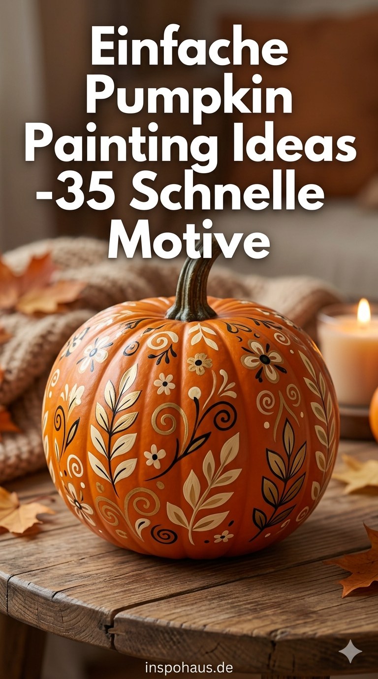Einfache Pumpkin Painting Ideas - 35 Schnelle Motive