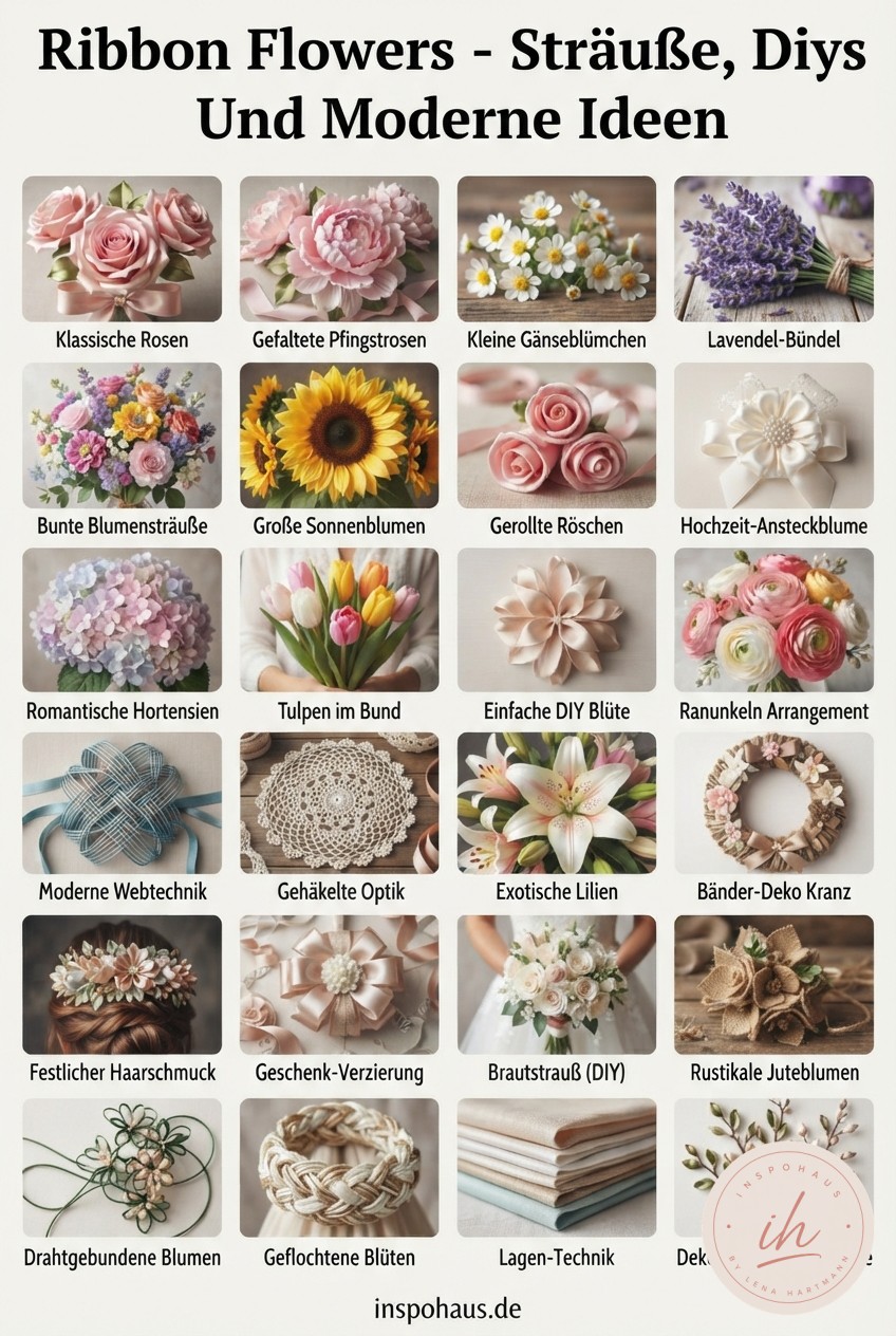 Ribbon Flowers - Sträuße, Diys Und Moderne Ideen
