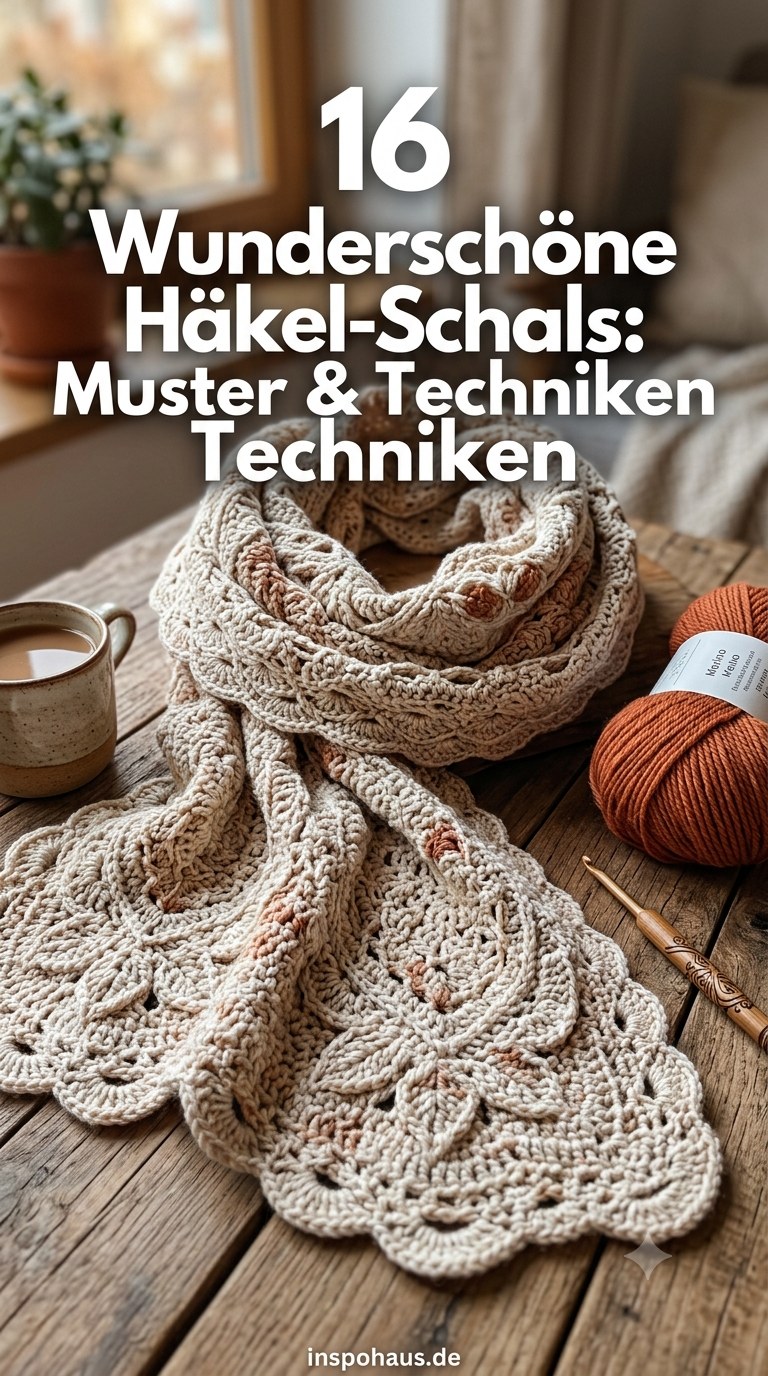 16 Wunderschöne Häkel-Schals: Muster & Techniken