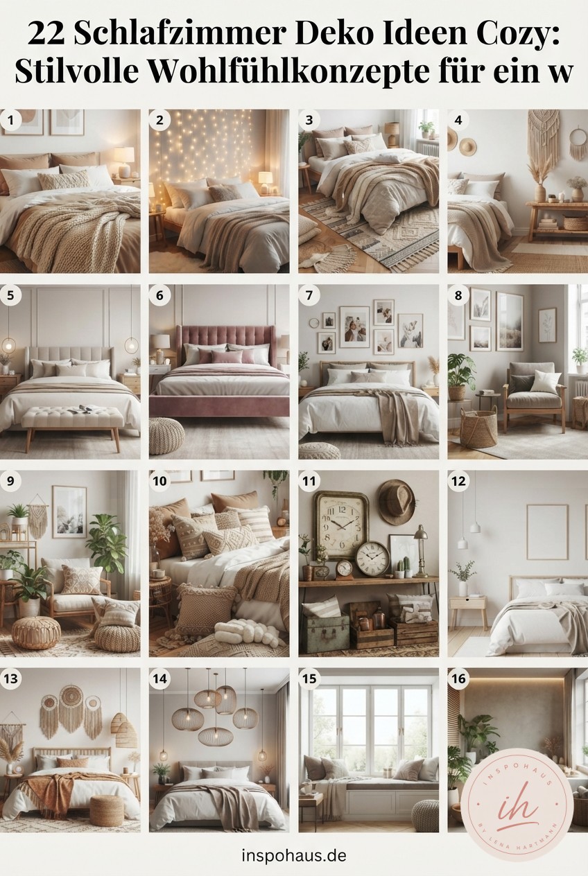 22 Schlafzimmer Deko Ideen Cozy: Stilvolle Wohlfühlkonzepte für ein warmes, ruhiges Schlafzimmer