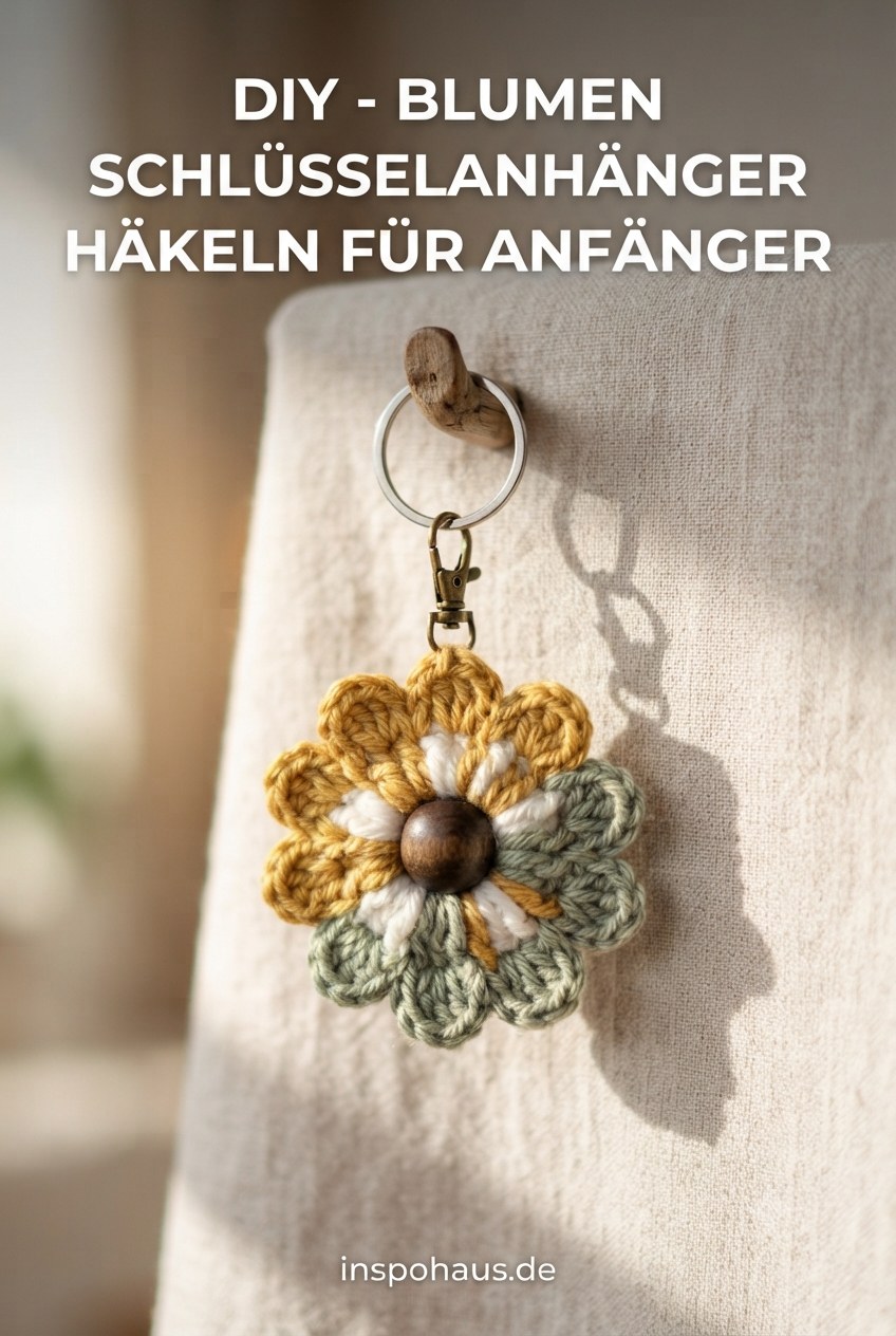 Diy - Blumen Schlüsselanhänger Häkeln Für Anfänger