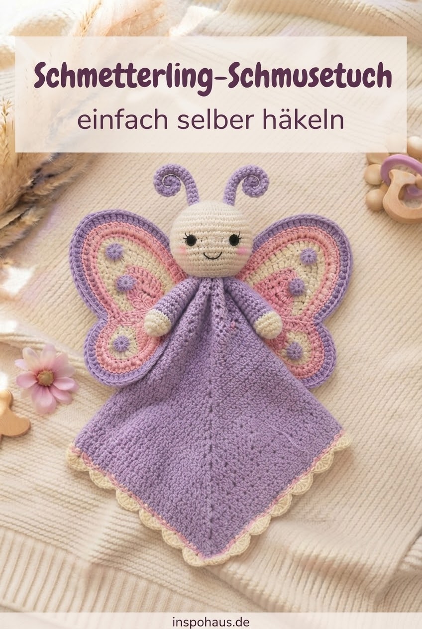 Schmetterling-Schmusetuch einfach selber häkeln