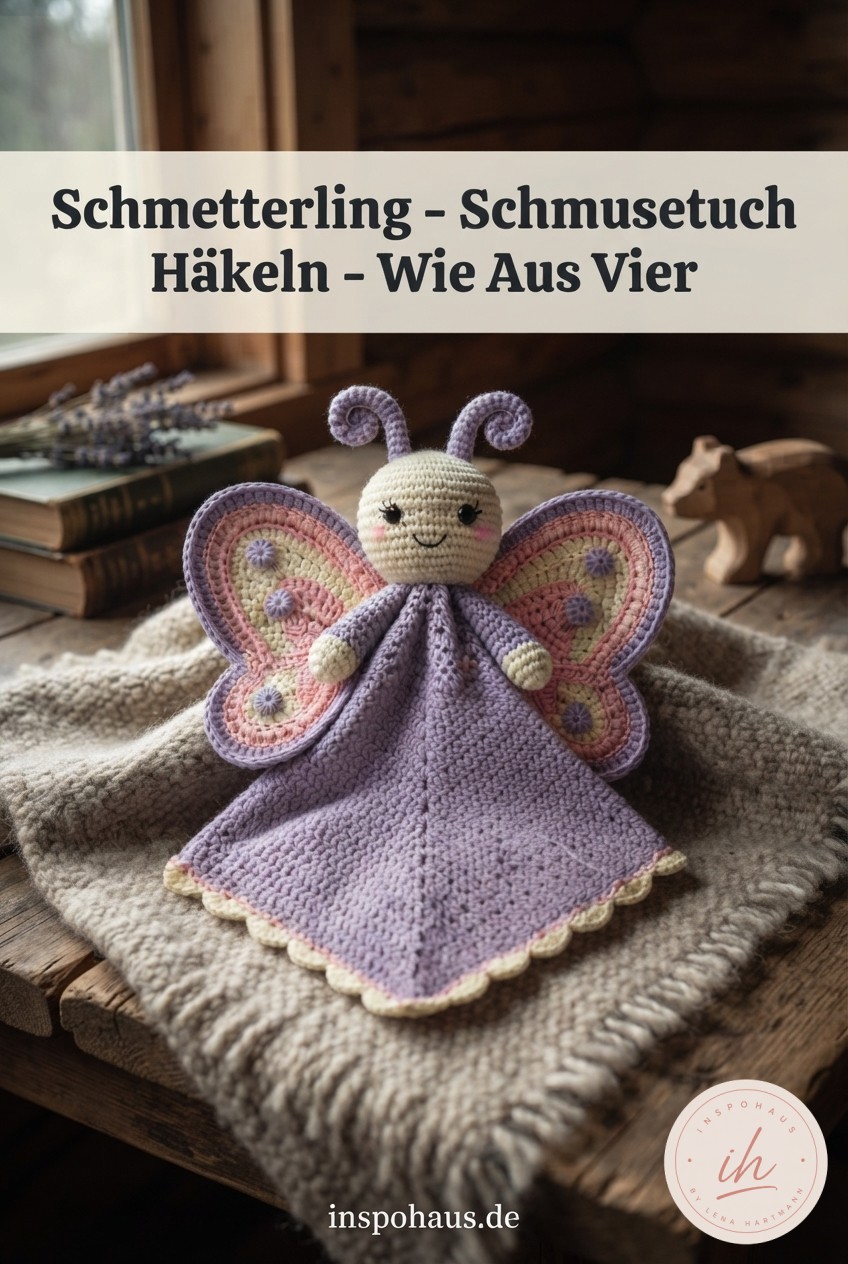 Schmetterling - Schmusetuch Häkeln - Wie Aus Vier
