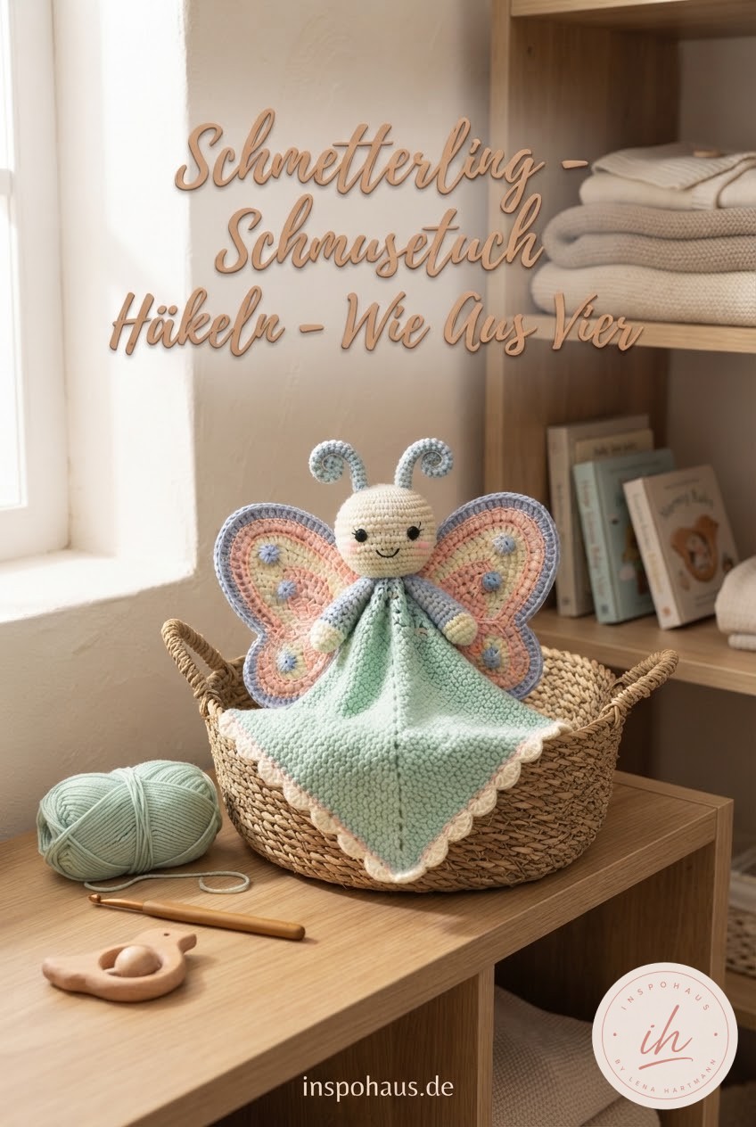 Schmetterling - Schmusetuch Häkeln - Wie Aus Vier