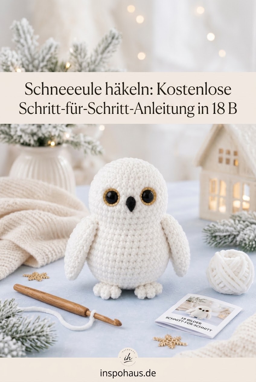 Schneeeule häkeln: Kostenlose Schritt-für-Schritt-Anleitung in 18 B