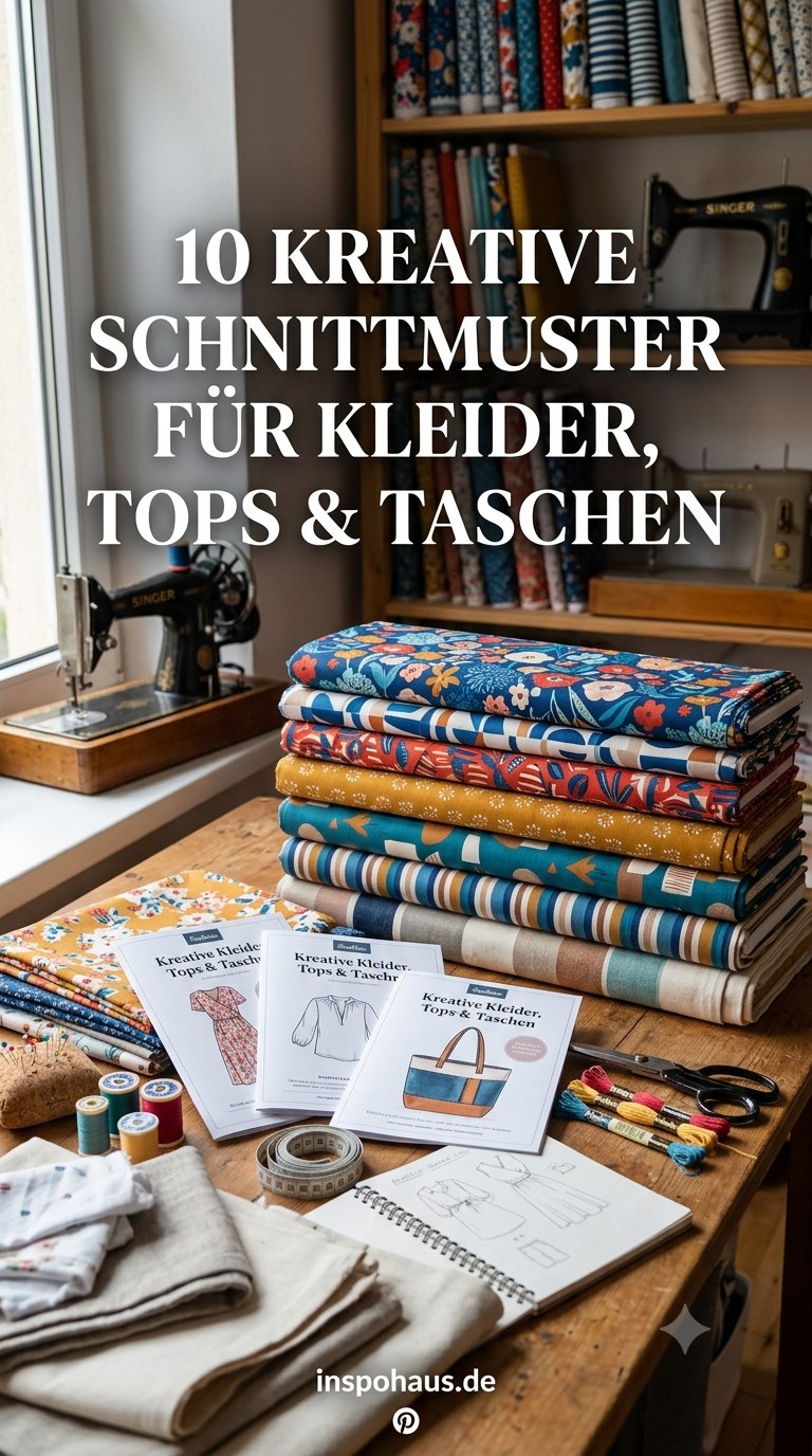 10 kreative Schnittmuster für Kleider, Tops & Taschen