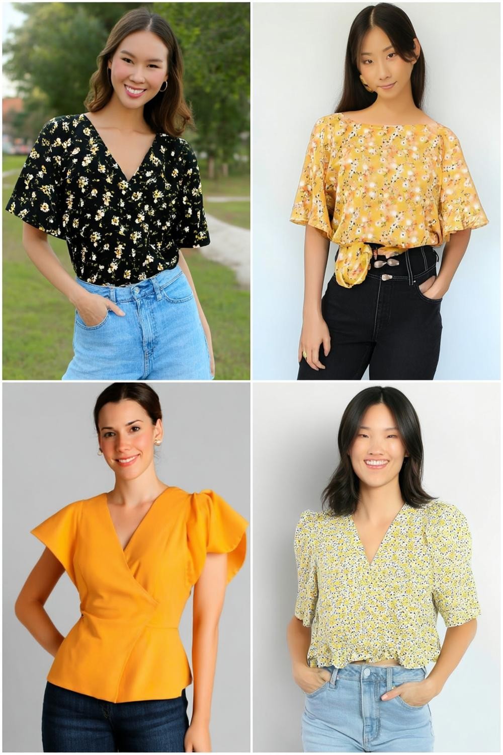 Blumige Blusen Vielfalt