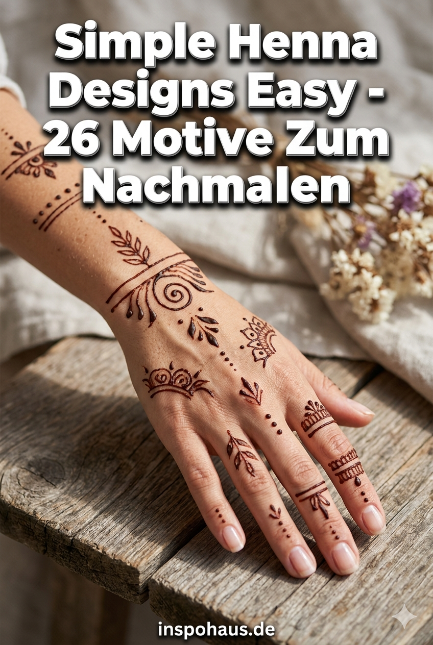 Simple Henna Designs Easy - 26 Motive Zum Nachmalen