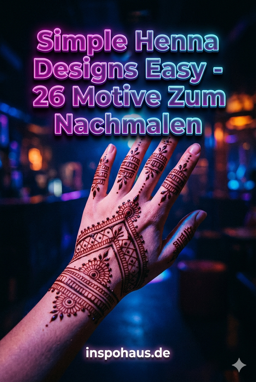 Simple Henna Designs Easy - 26 Motive Zum Nachmalen