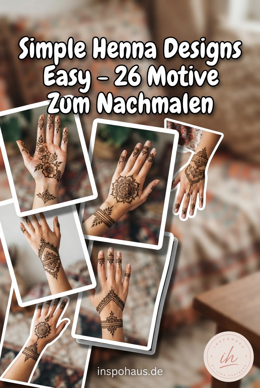Simple Henna Designs Easy - 26 Motive Zum Nachmalen