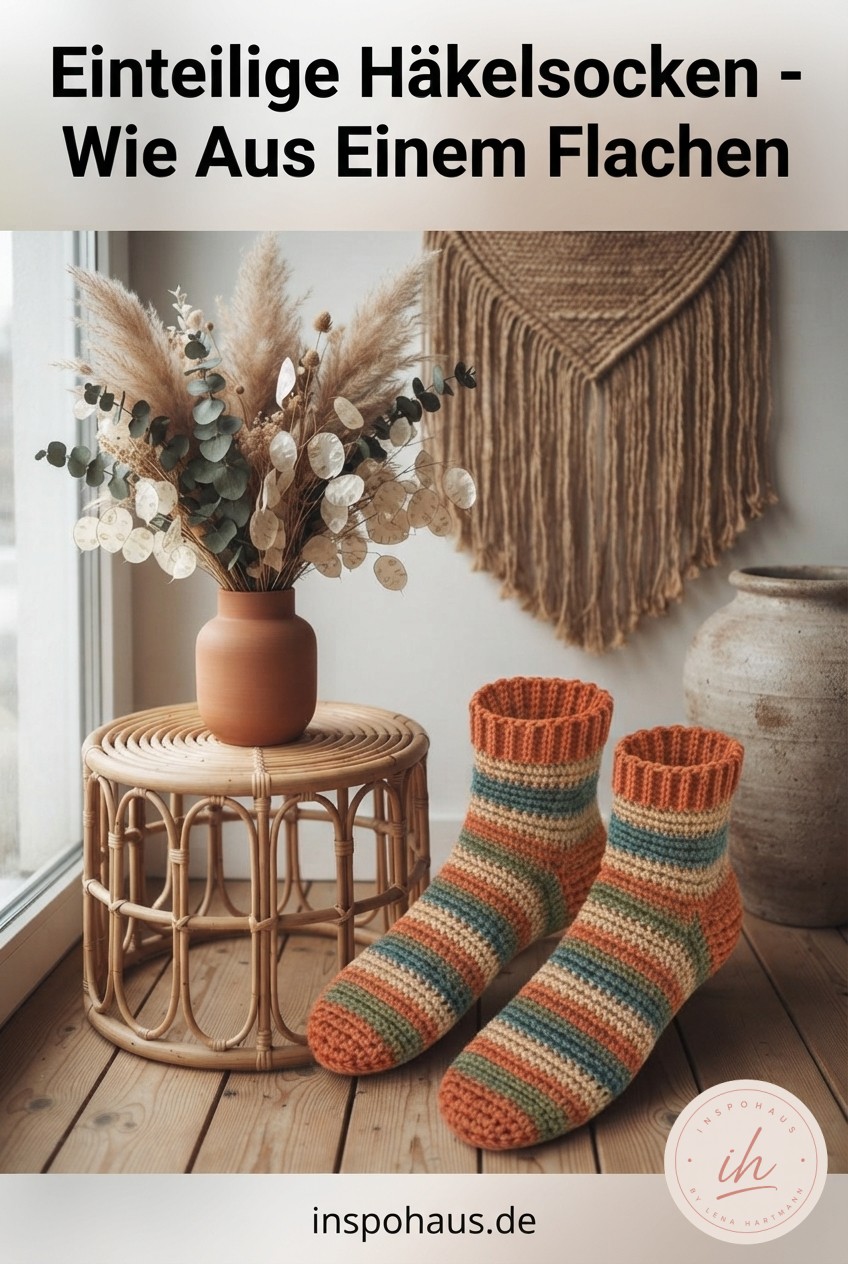 Einteilige Häkelsocken - Wie Aus Einem Flachen