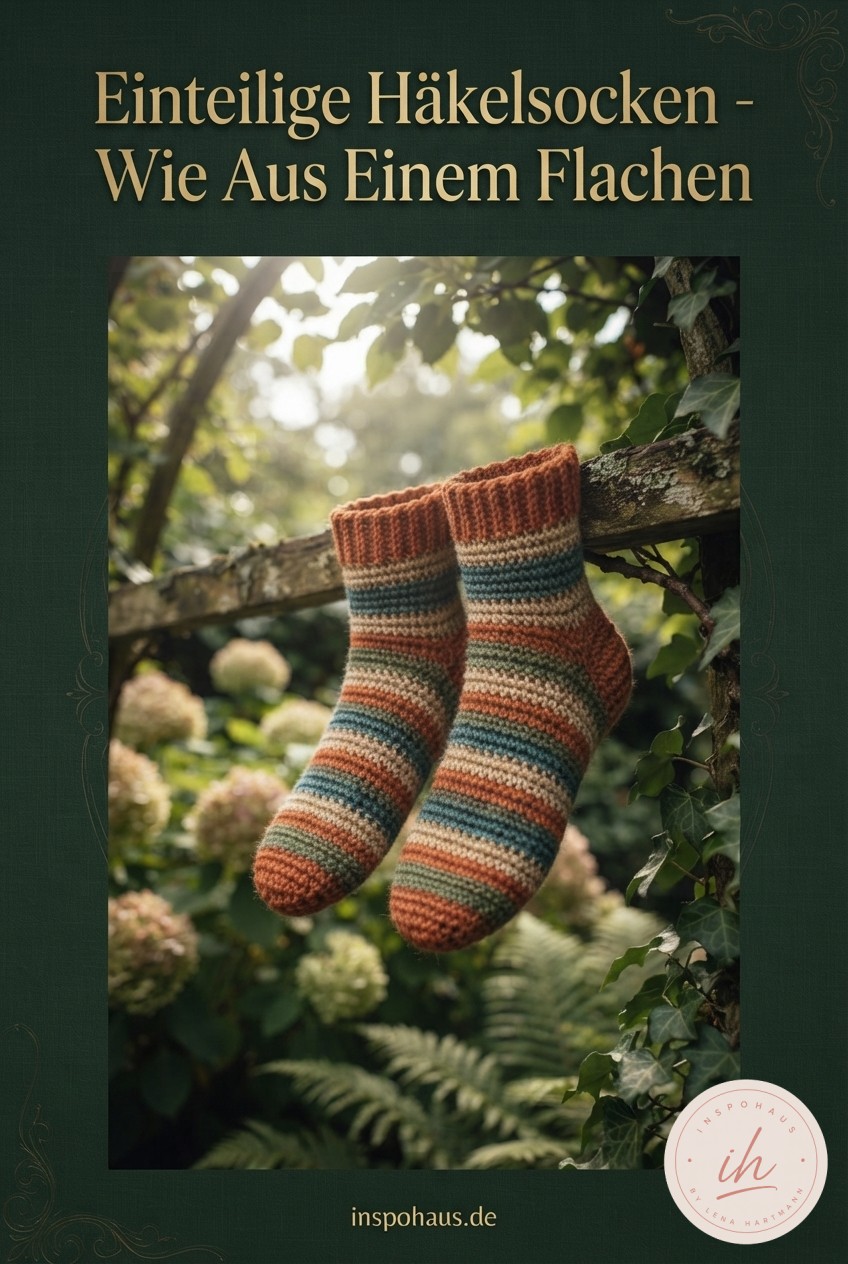 Einteilige Häkelsocken - Wie Aus Einem Flachen