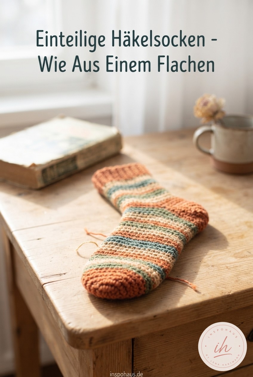 Einteilige Häkelsocken - Wie Aus Einem Flachen