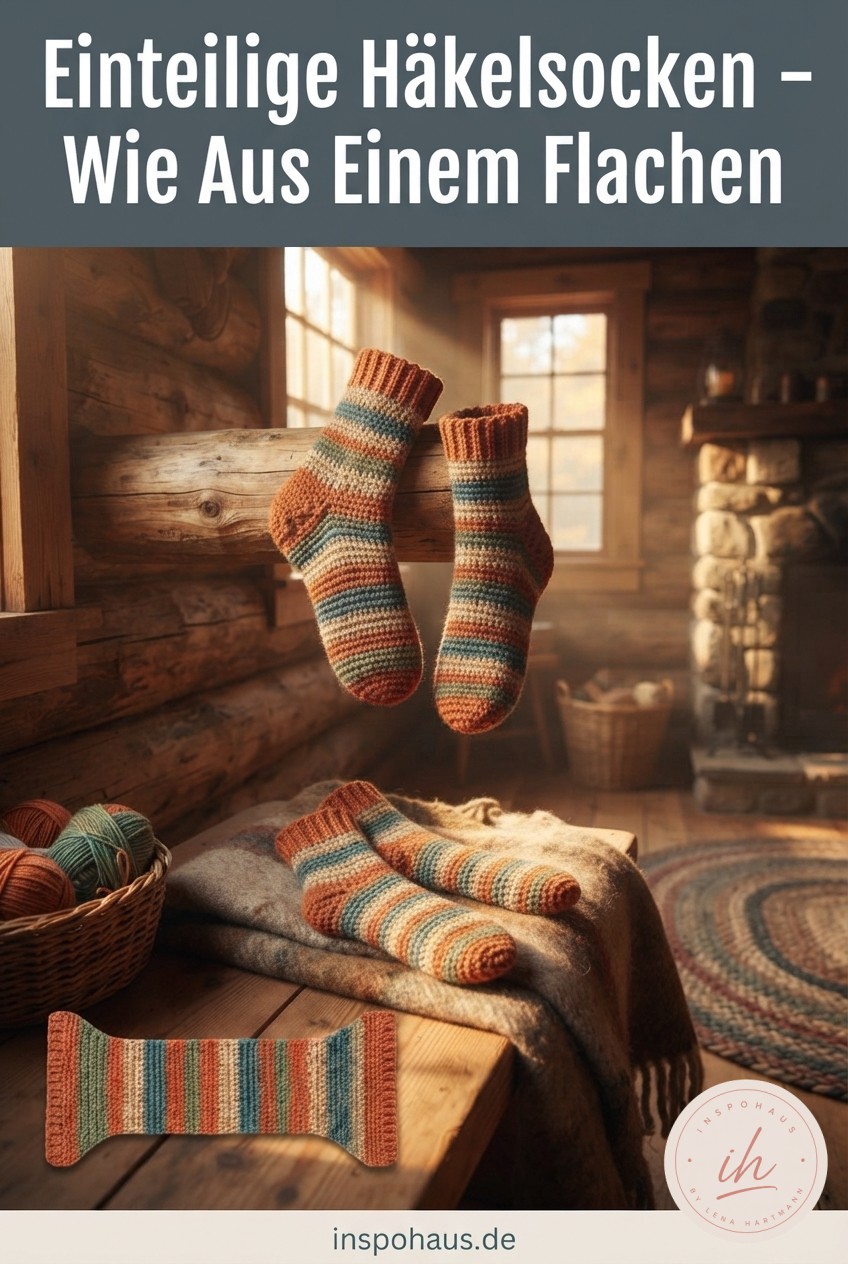 Einteilige Häkelsocken - Wie Aus Einem Flachen