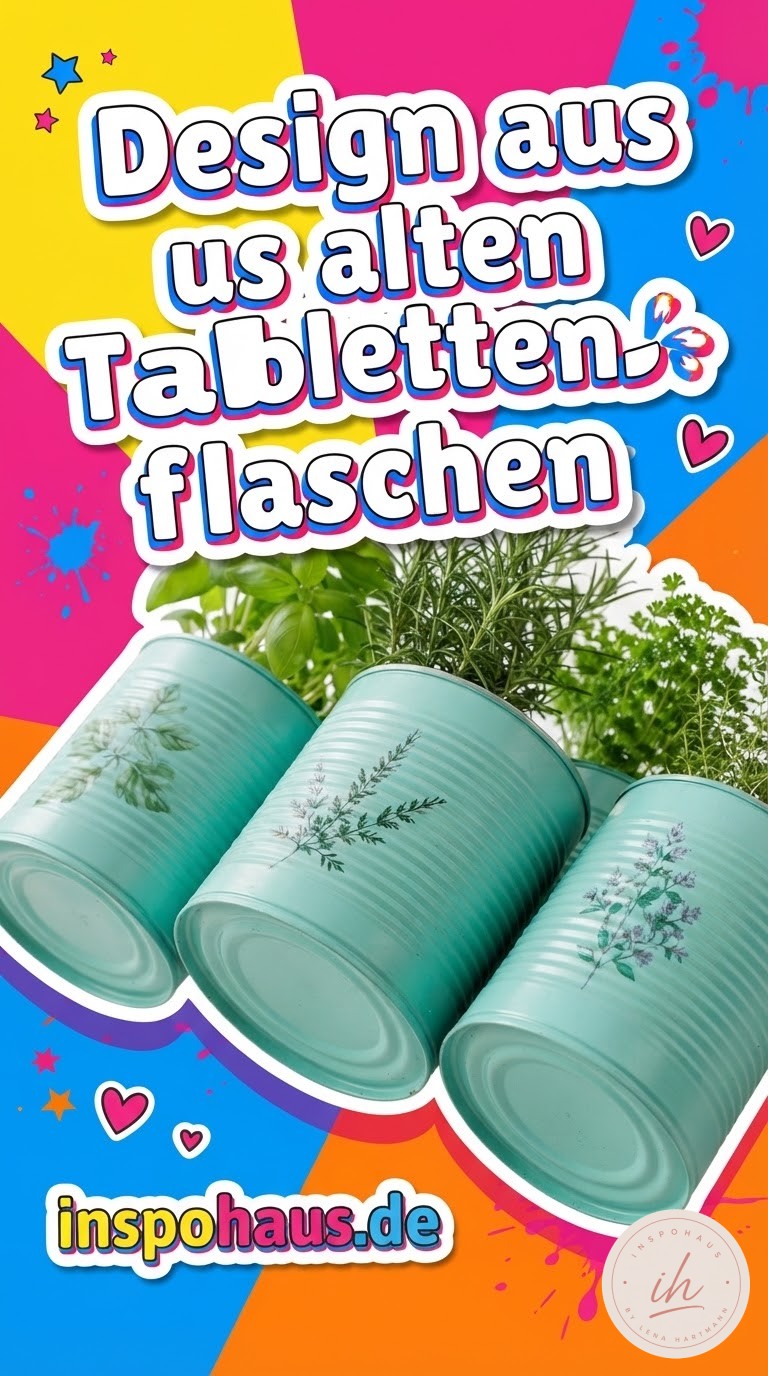 Design aus alten Tablettenflaschen
