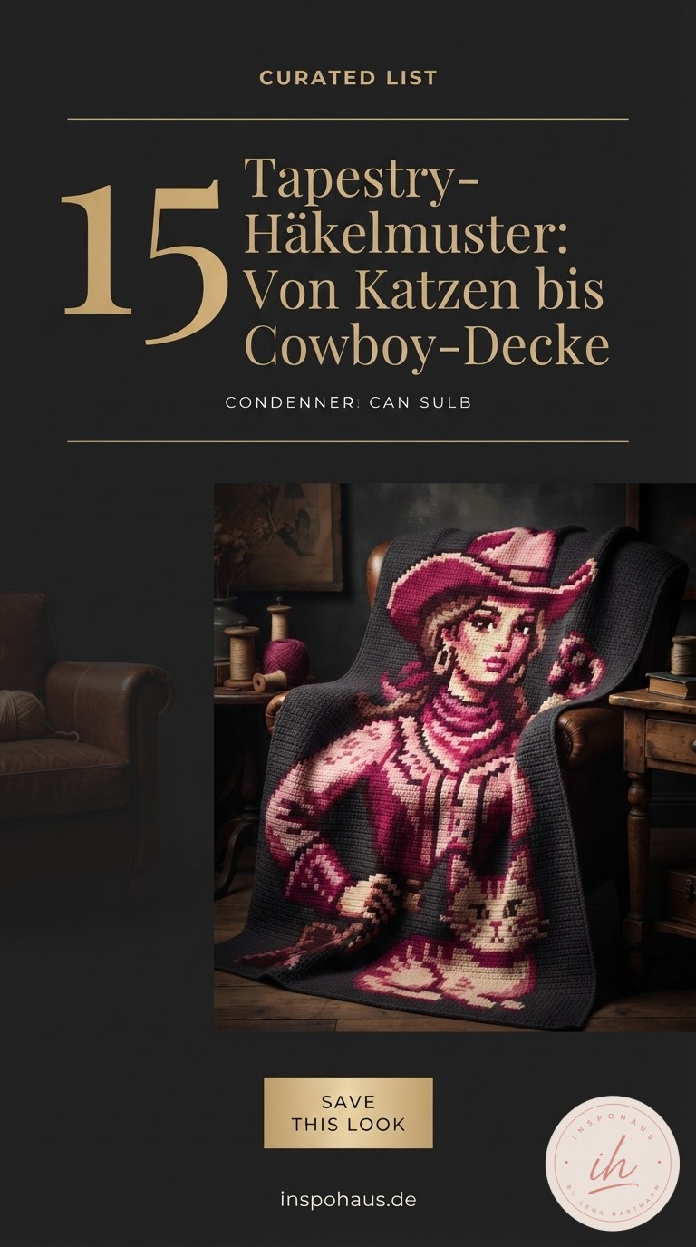 15 Tapestry-Häkelmuster: Von Katzen bis Cowboy-Decke