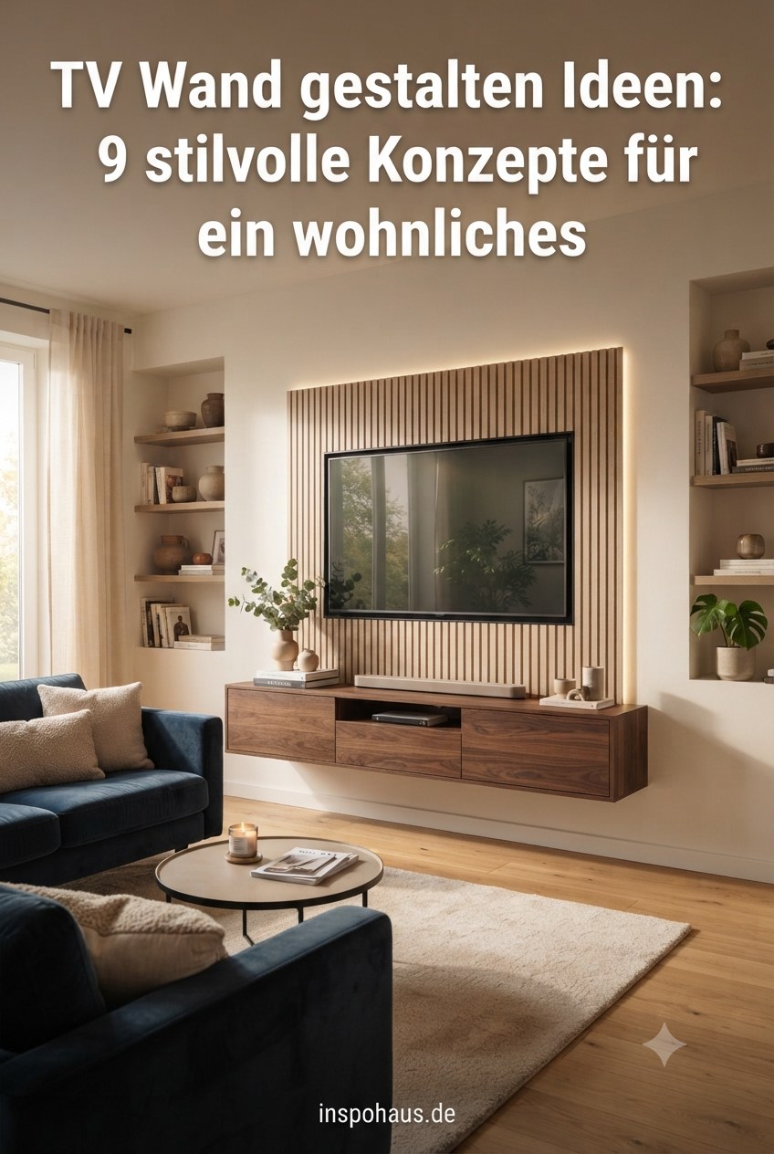 TV Wand gestalten Ideen: 9 stilvolle Konzepte für ein wohnliches Medien-Statement