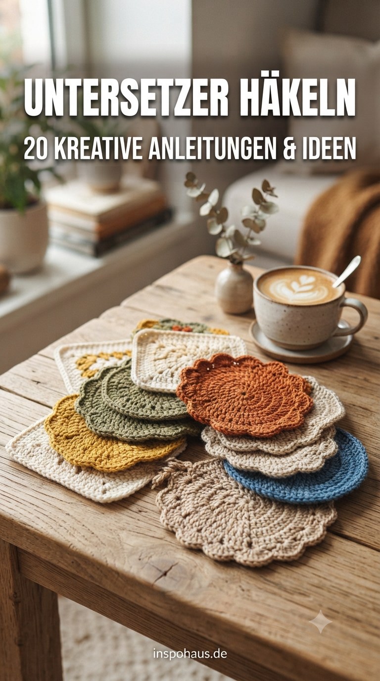 Untersetzer häkeln - 20 kreative Anleitungen & Ideen
