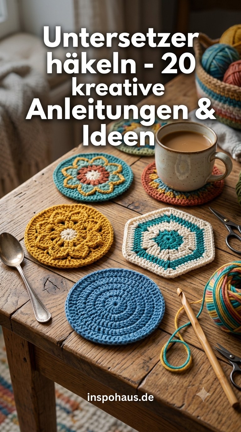 Untersetzer häkeln - 20 kreative Anleitungen & Ideen