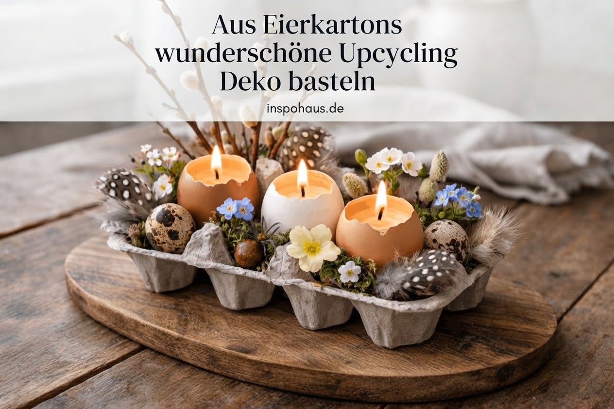 Aus Eierkartons wunderschöne Upcycling Deko basteln