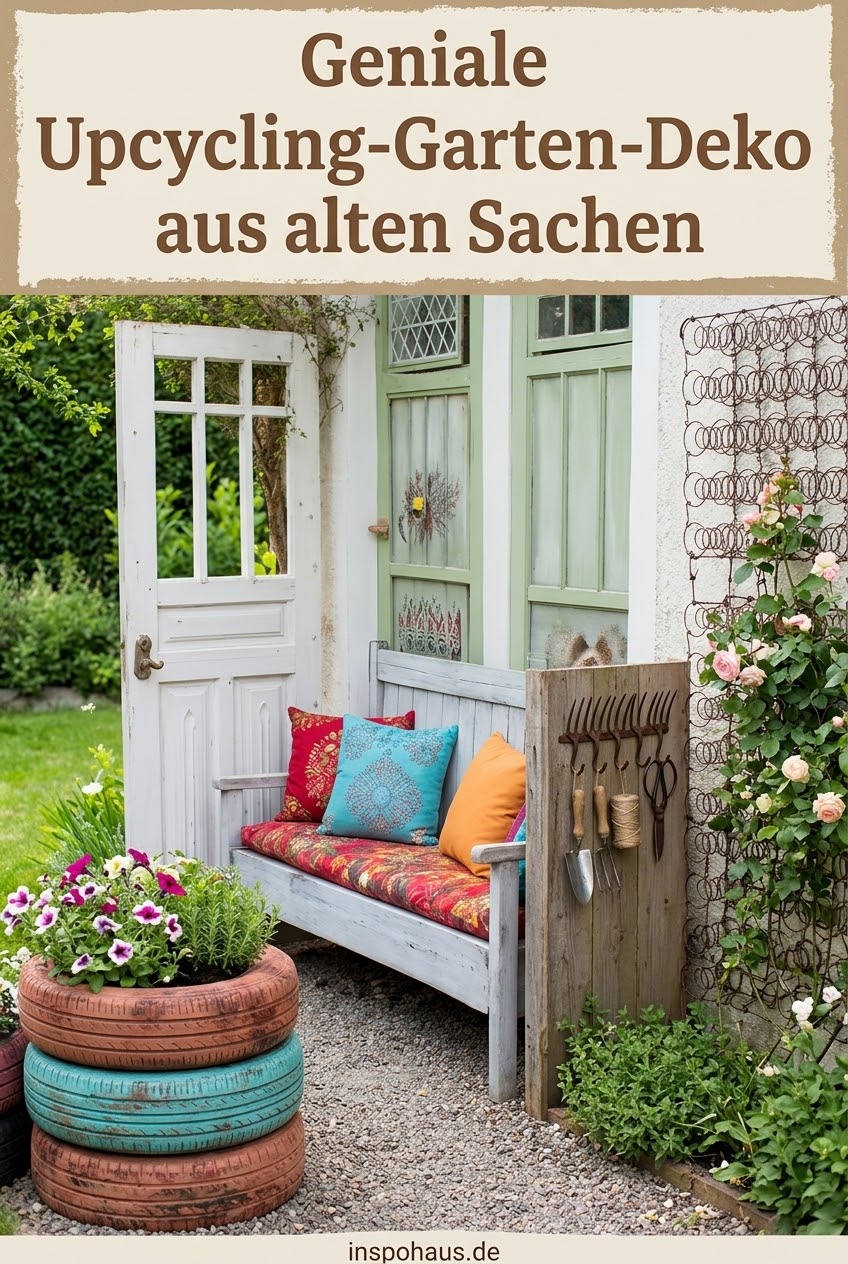Geniale Upcycling-Garten-Deko aus alten Sachen