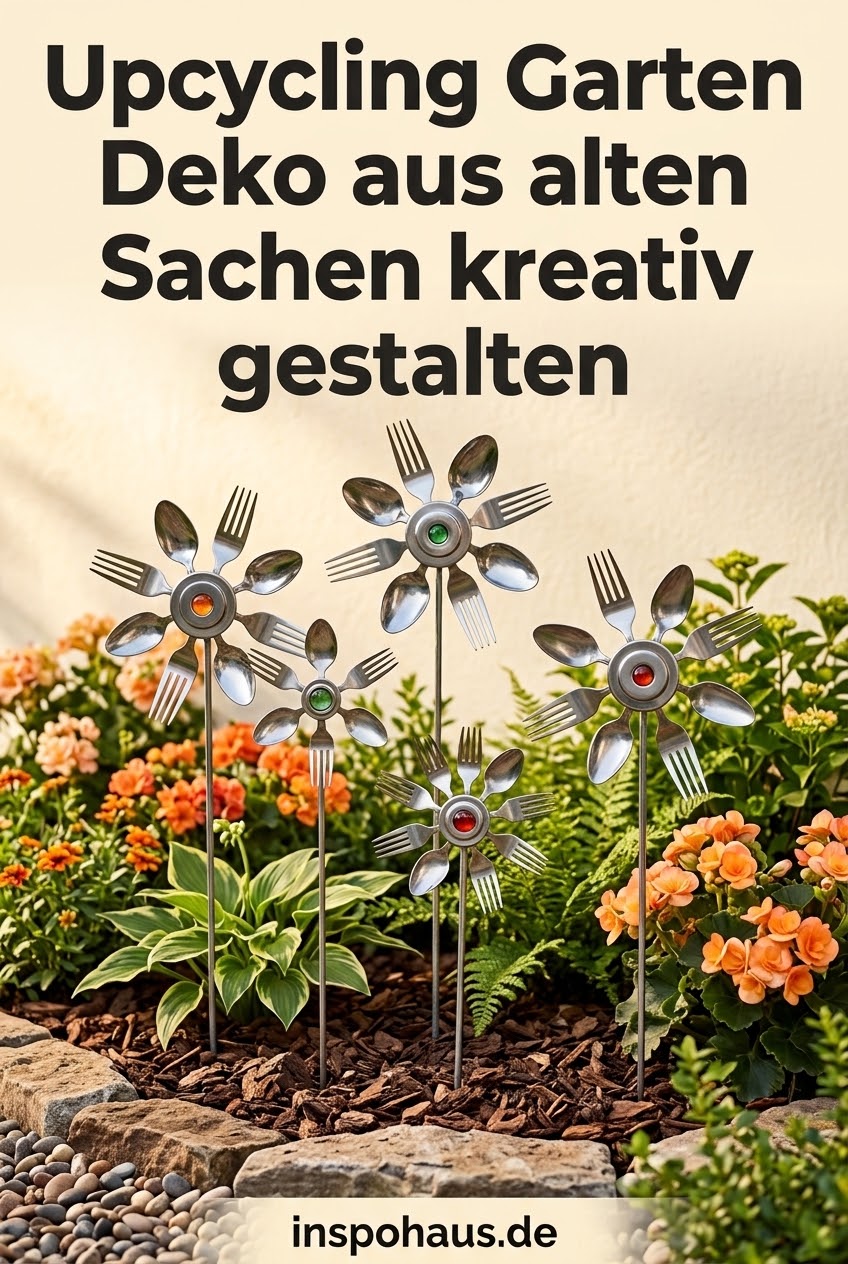 Upcycling Garten Deko aus alten Sachen kreativ gestalten