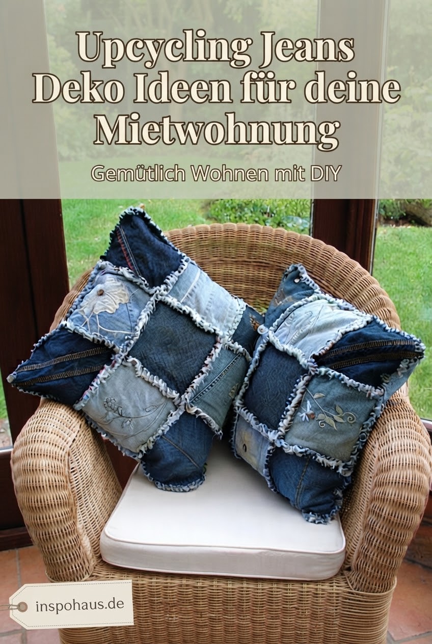 Upcycling Jeans Deko Ideen für deine Mietwohnung