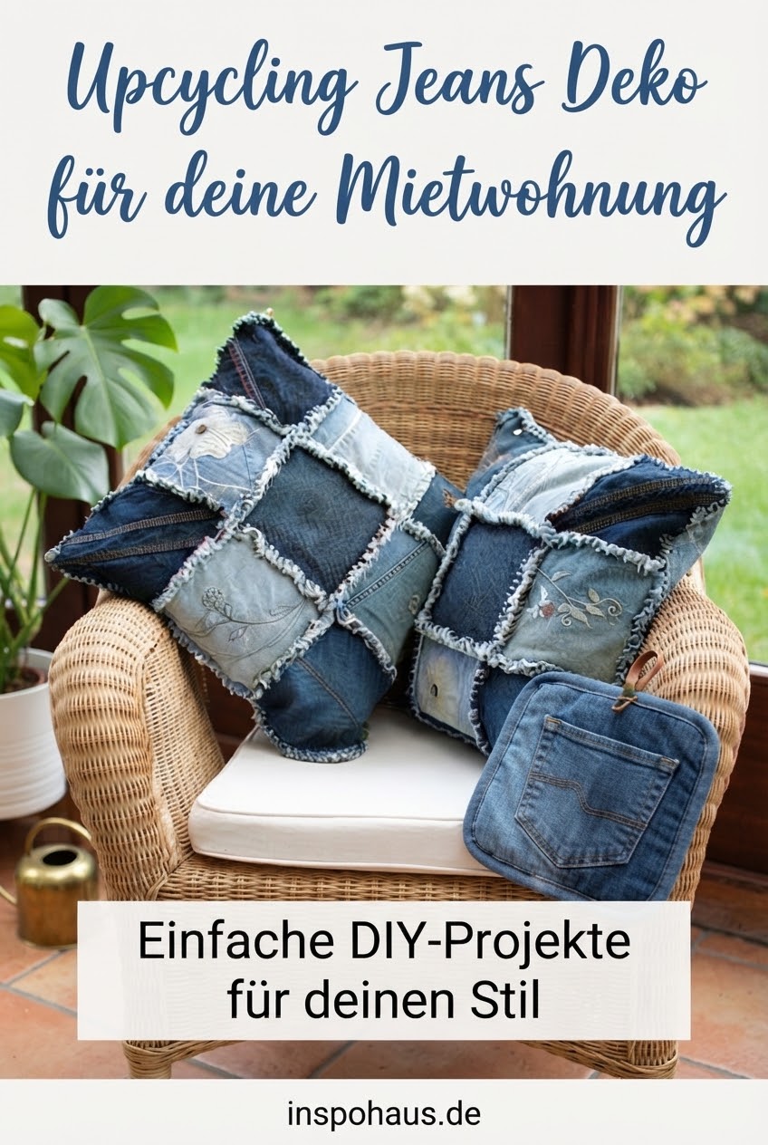 Upcycling Jeans Deko Ideen für deine Mietwohnung