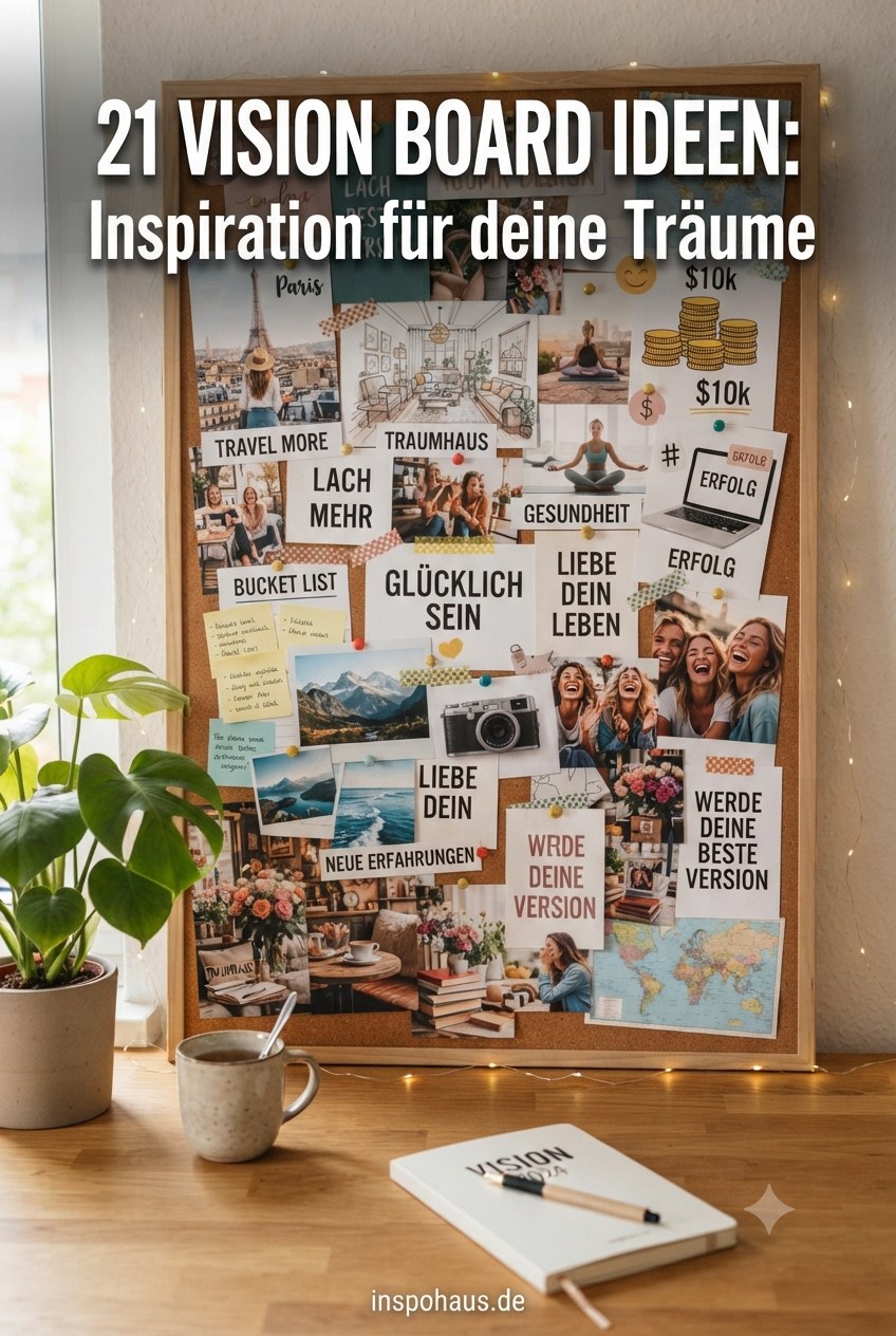21 Vision Board Ideen: Inspiration für deine Träume