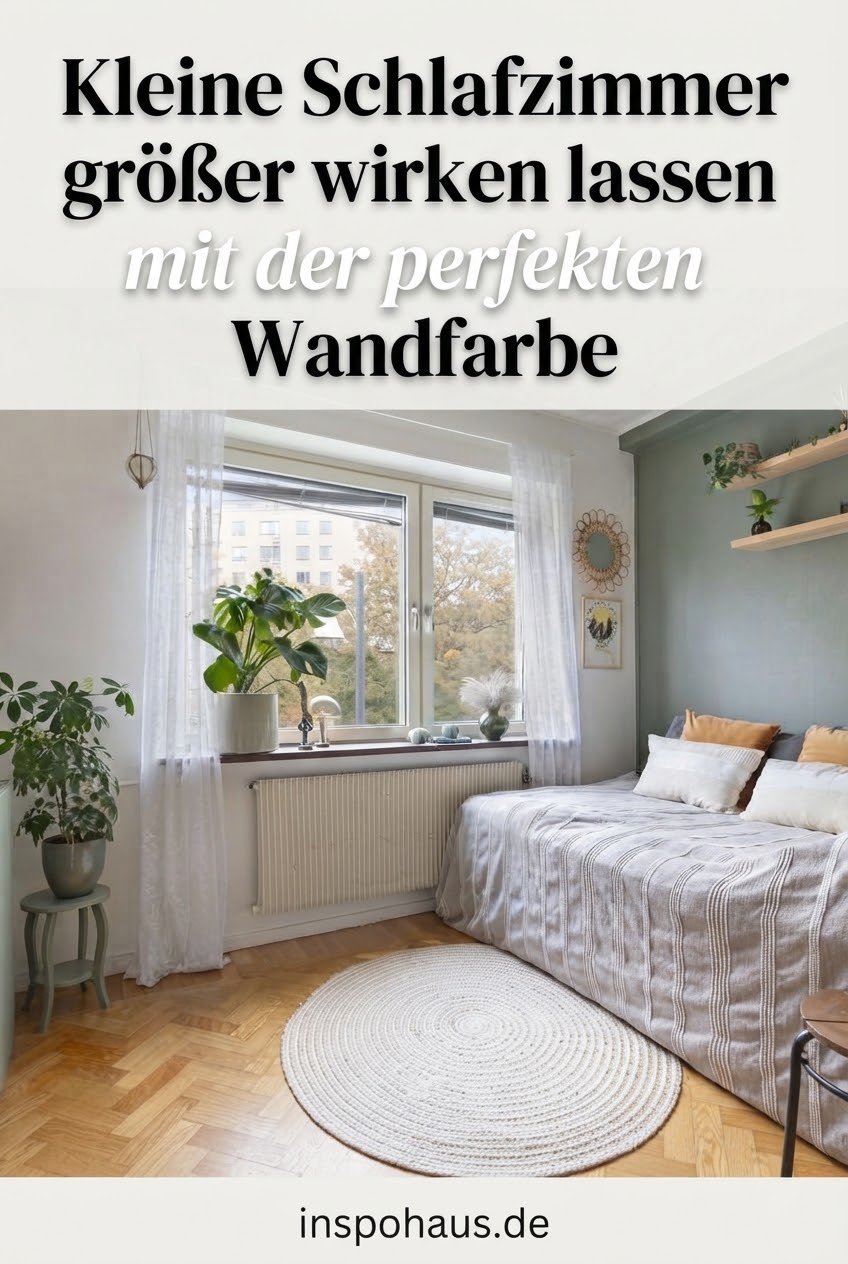Kleine Schlafzimmer größer wirken lassen mit der perfekten Wandfarbe