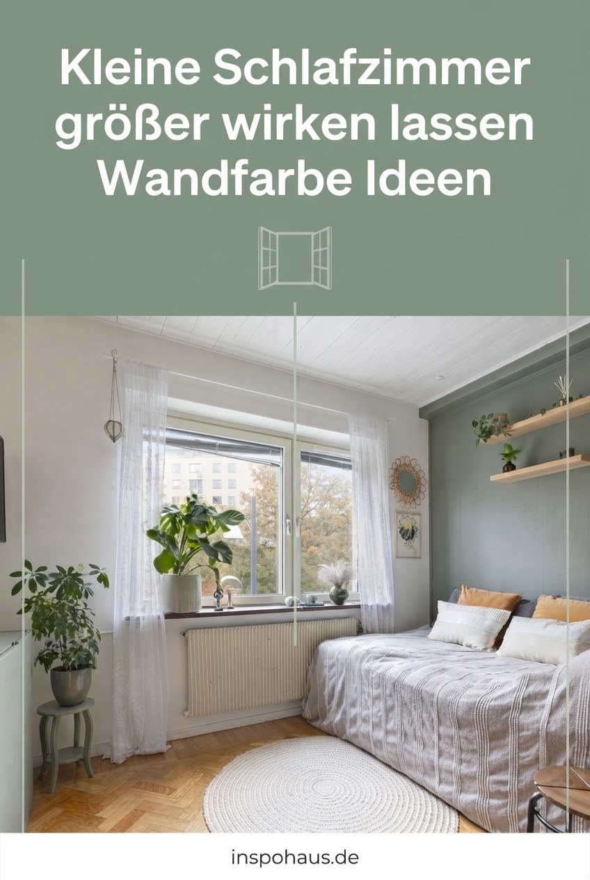 Kleine Schlafzimmer größer wirken lassen Wandfarbe Ideen