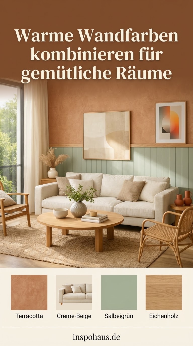 Warme Wandfarben kombinieren für gemütliche Räume