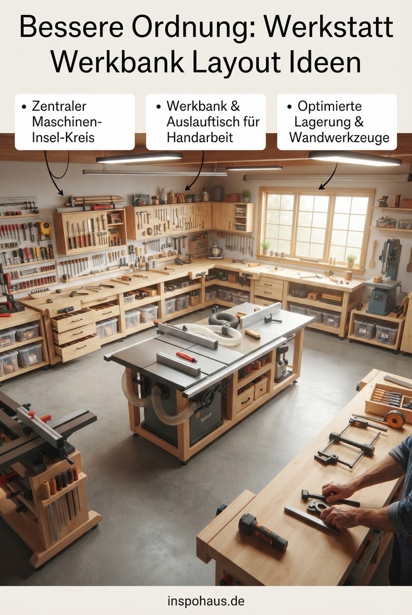 Bessere Ordnung: Werkstatt Werkbank Layout Ideen