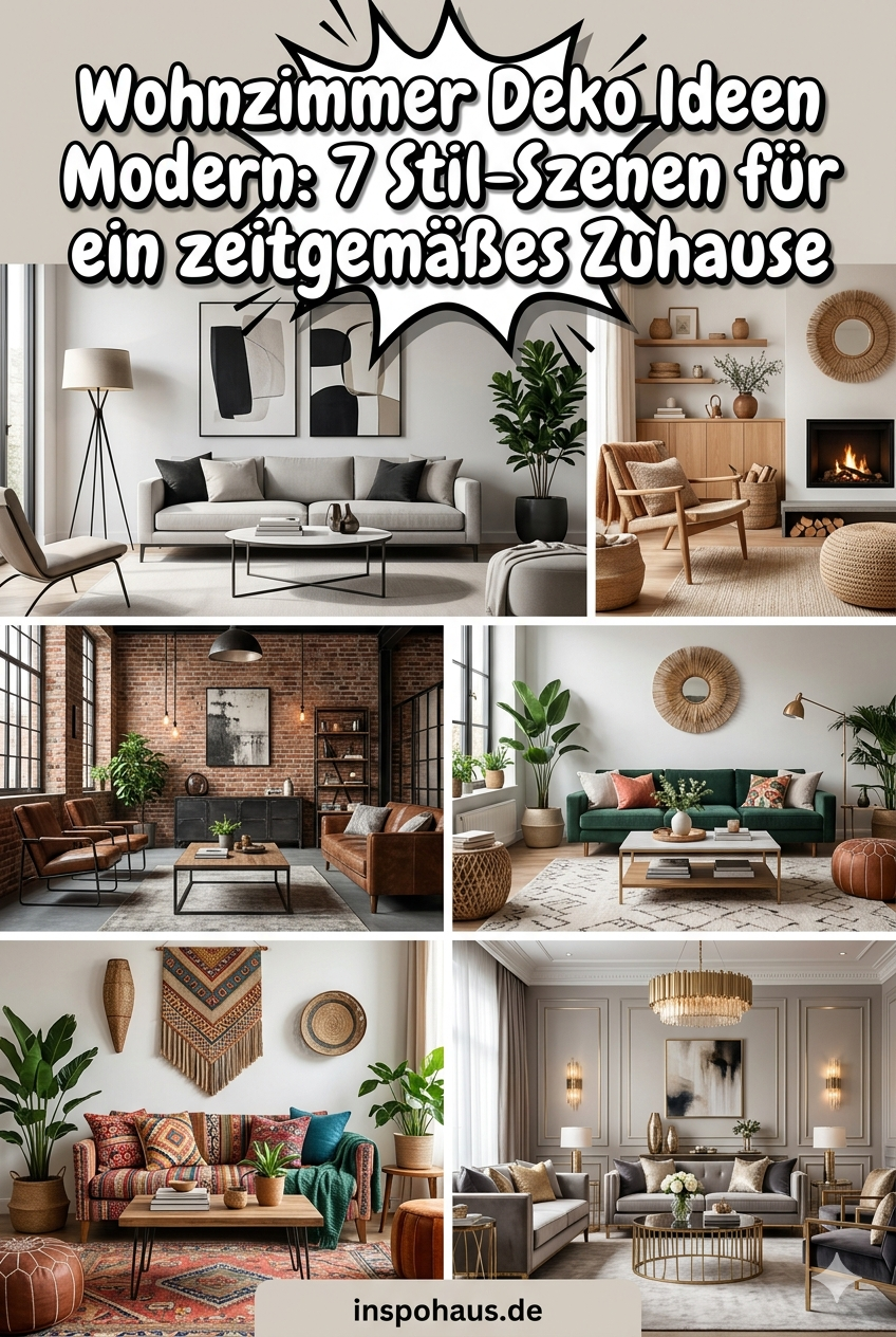 Wohnzimmer Deko Ideen Modern: 7 Stil-Szenen für ein zeitgemäßes Zuhause