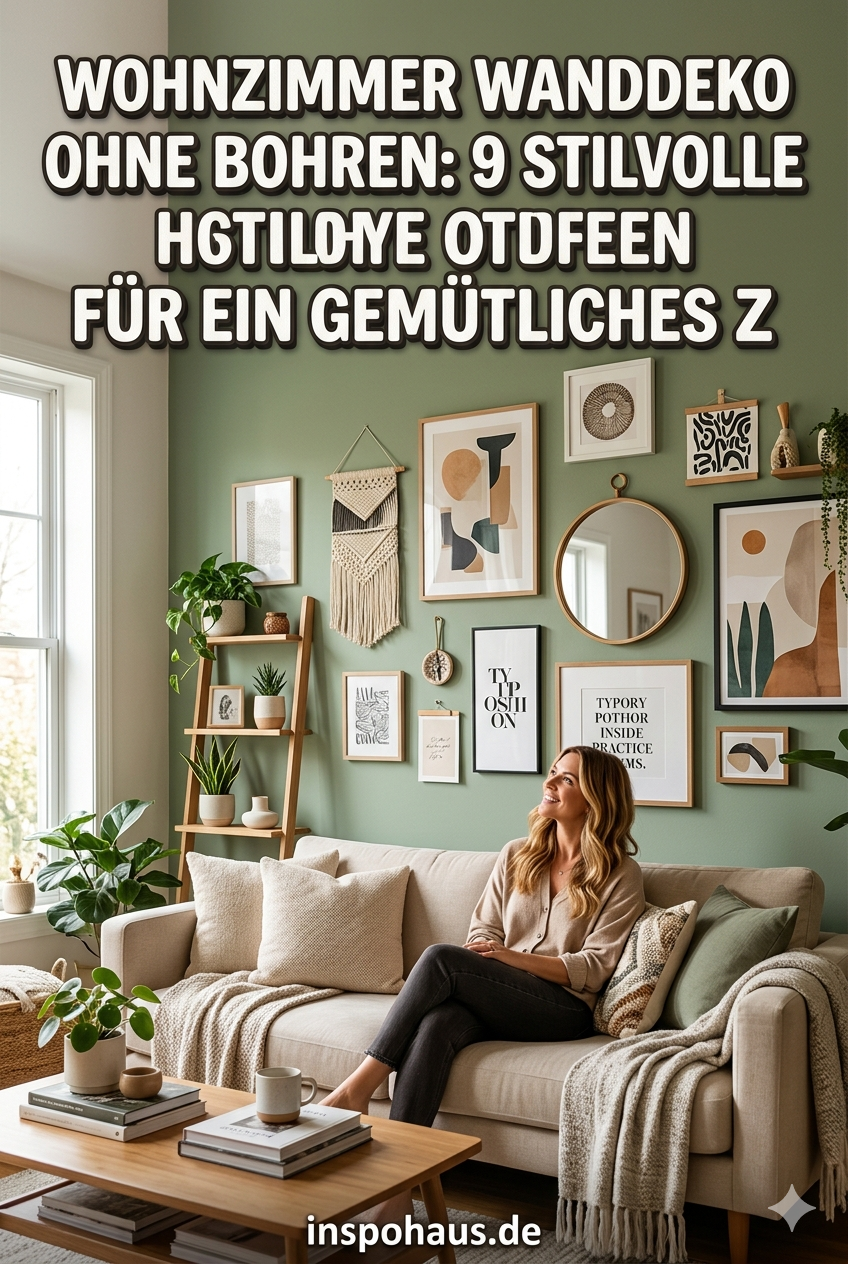 Wohnzimmer Wanddeko ohne Bohren: 9 stilvolle Ideen für ein gemütliches Zuhause